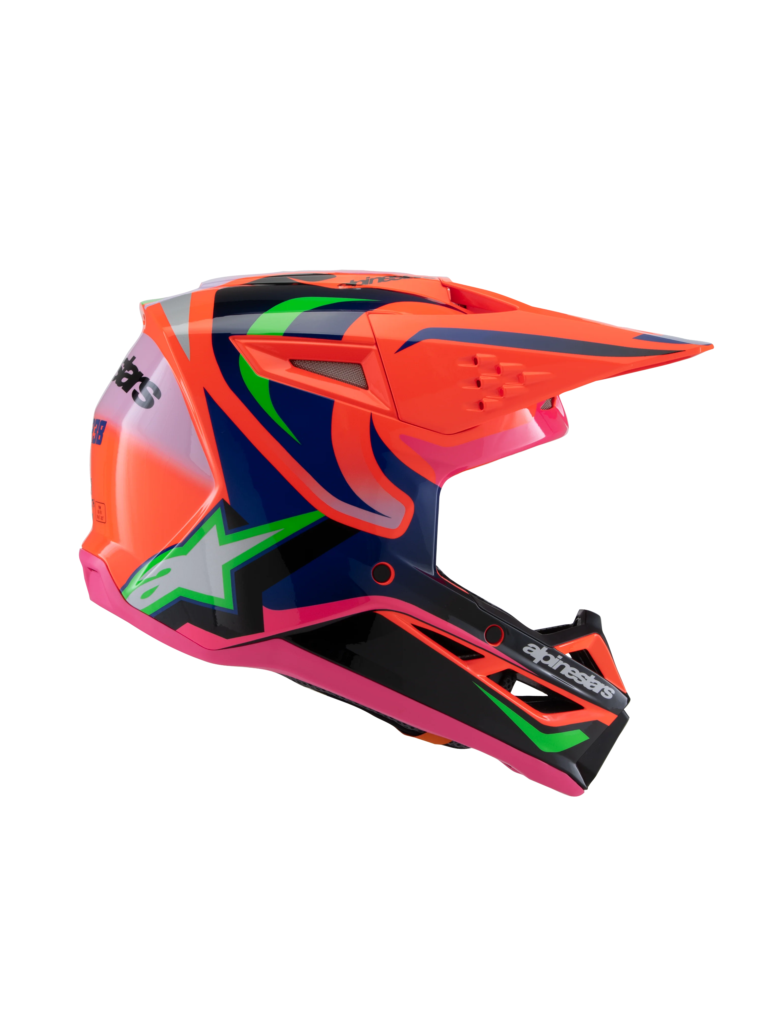 Alpinestars - 2025 SM3 Youth Deegan Orange Purple Pink MX Helmet - Image 3