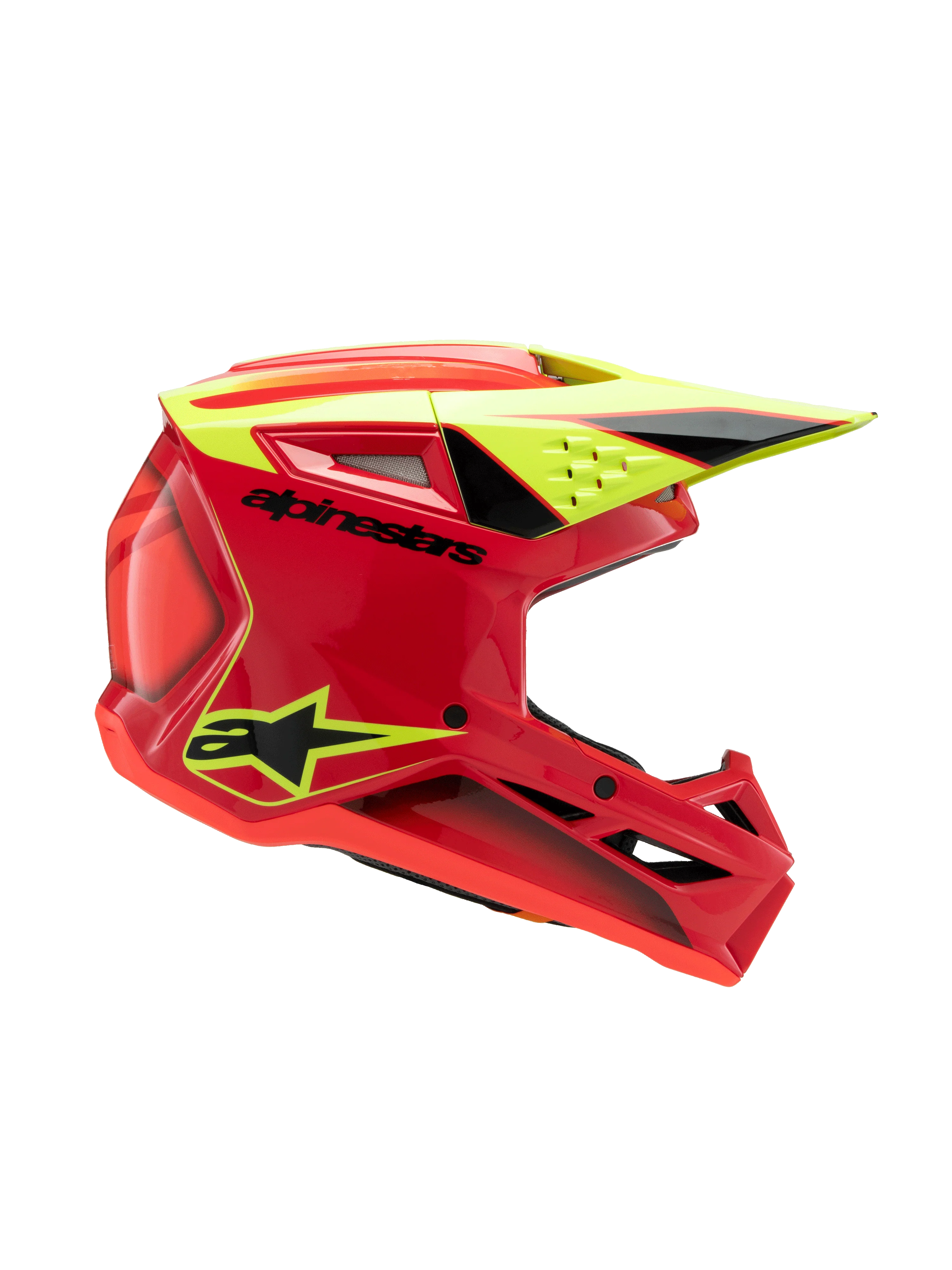 Alpinestars - 2025 SM3 Youth Fray Red Yellow Black MX Helmet - Image 3