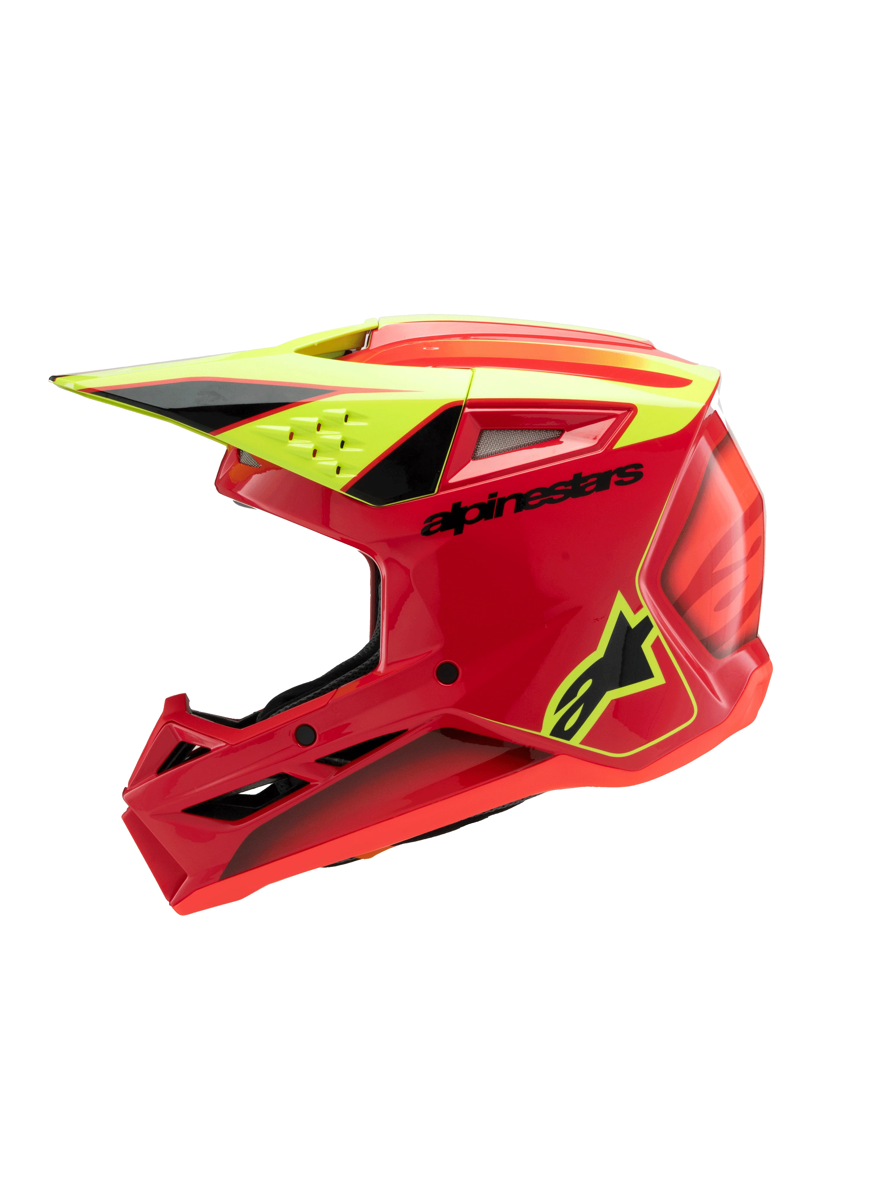 Alpinestars - 2025 SM3 Youth Fray Red Yellow Black MX Helmet - Image 4