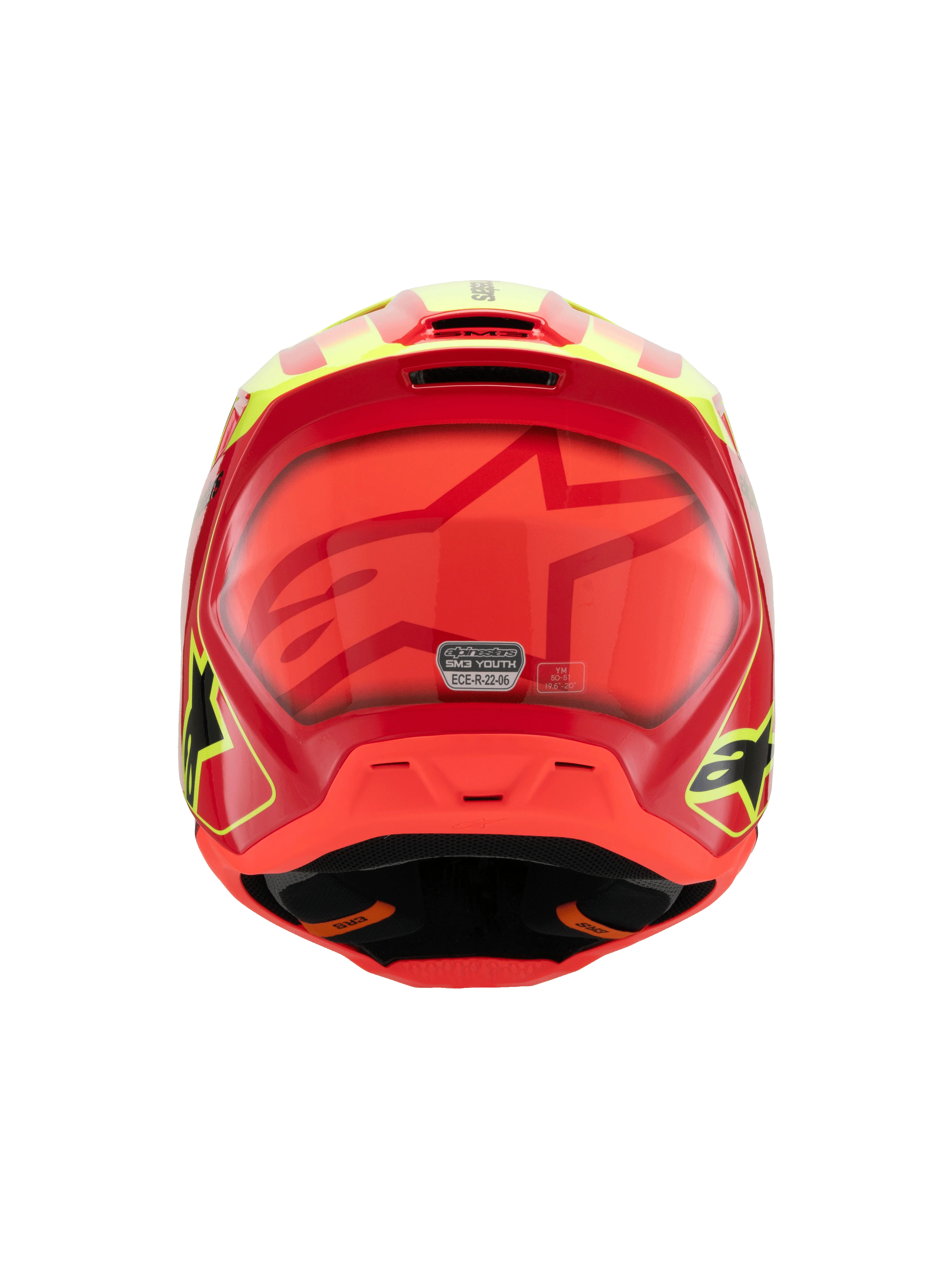 Alpinestars - 2025 SM3 Youth Fray Red Yellow Black MX Helmet - Image 5