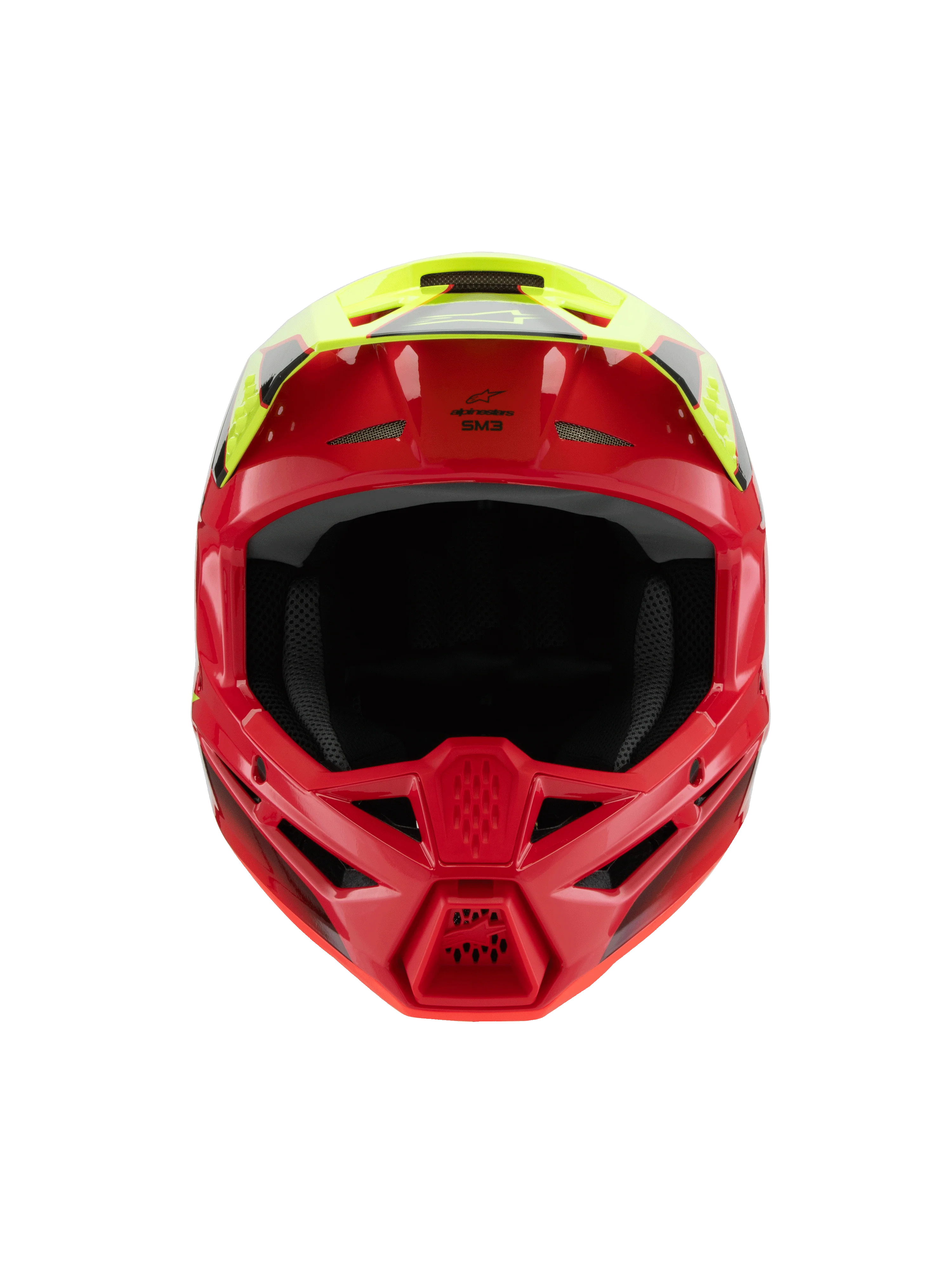Alpinestars - 2025 SM3 Youth Fray Red Yellow Black MX Helmet - Image 7