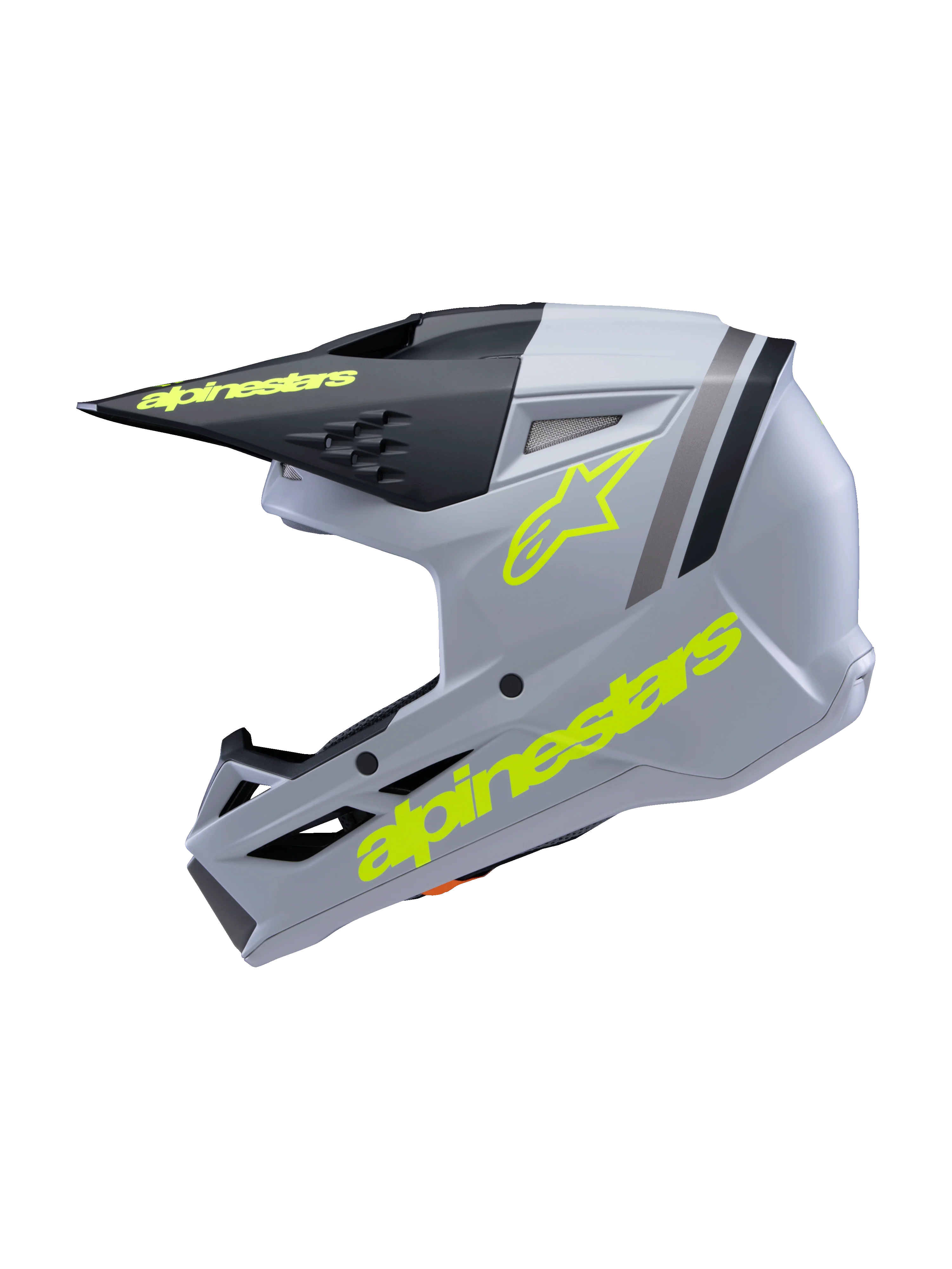 Alpinestars - 2025 SM3 Youth Radium Grey Black Yellow Matt MX Helmet - Image 4