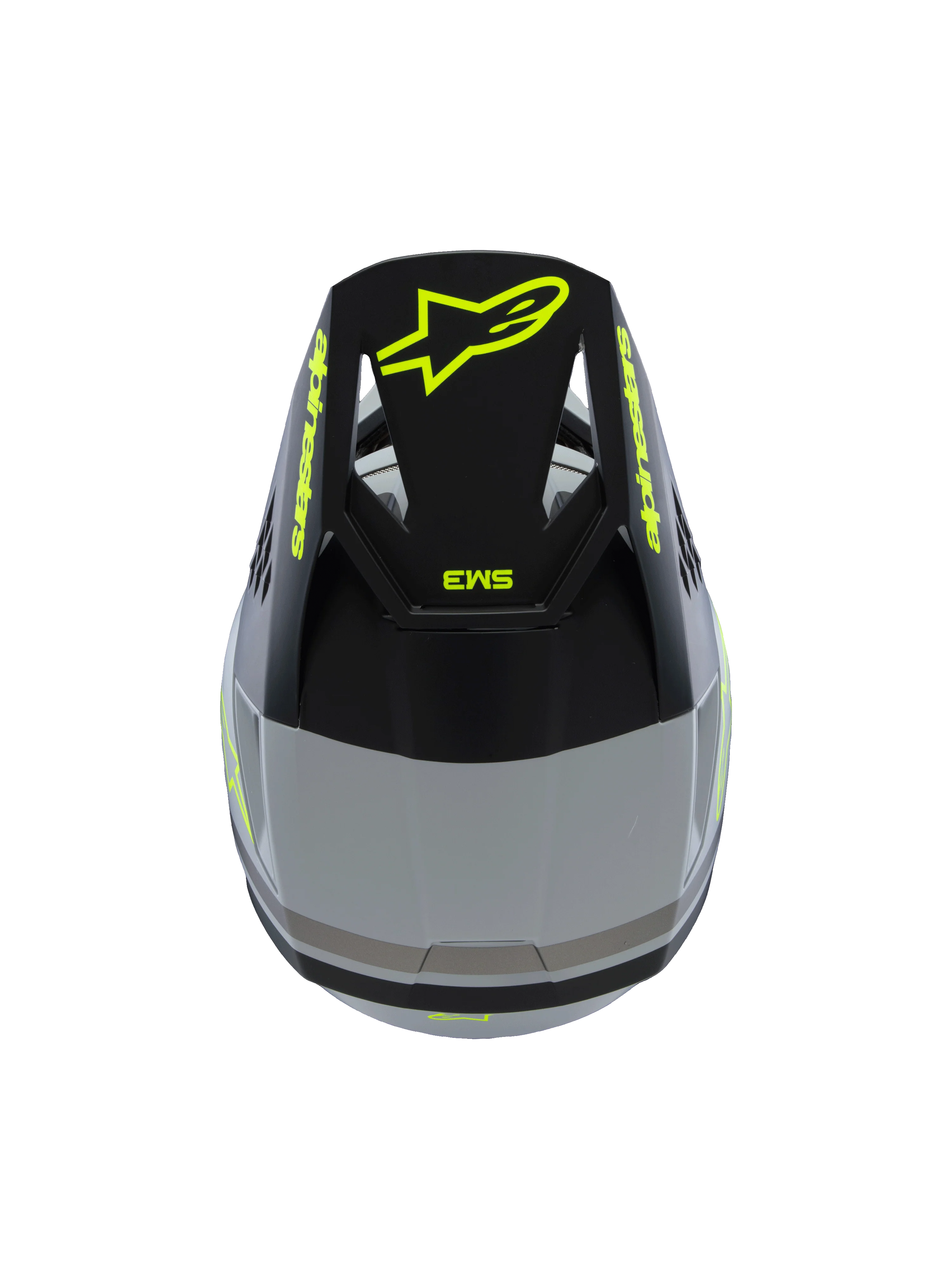 Alpinestars - 2025 SM3 Youth Radium Grey Black Yellow Matt MX Helmet - Image 6