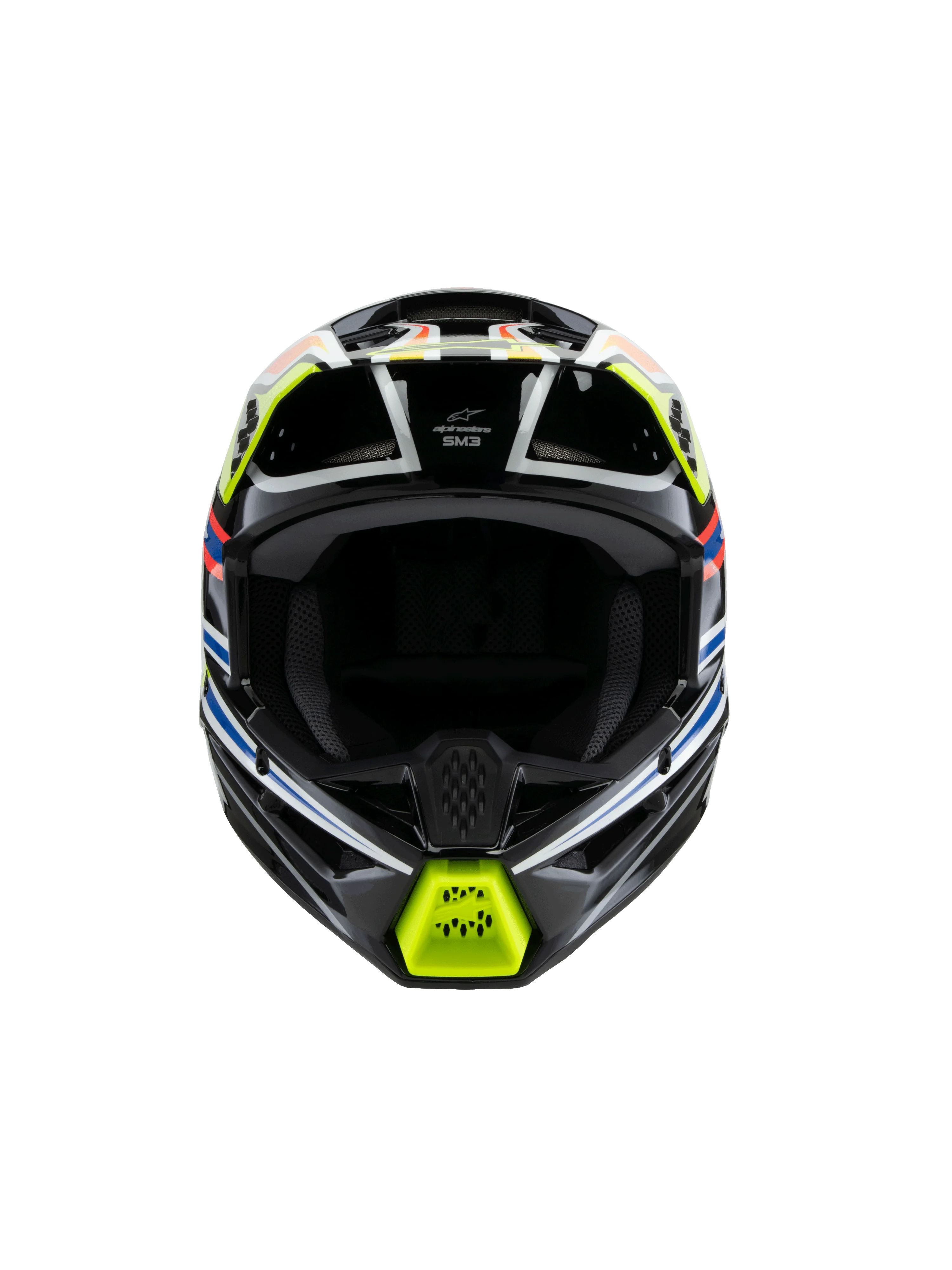 Alpinestars - 2025 SM3 Youth Wurx Black Yellow-Fluro Blue Red Glossy MX Helmet - Image 7