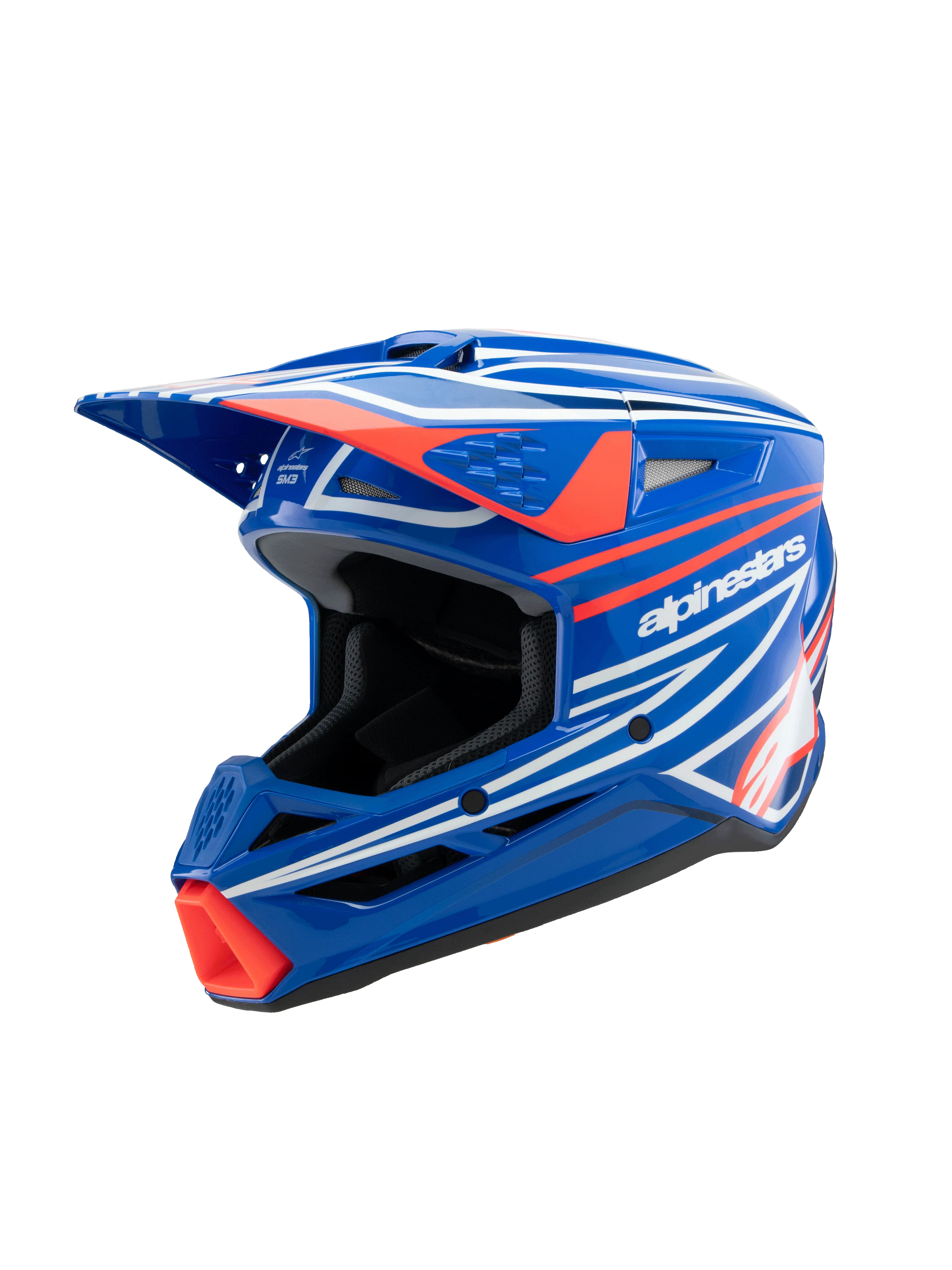 Alpinestars - 2025 SM3 Youth Wurx Blue Red White Black Glossy MX Helmet