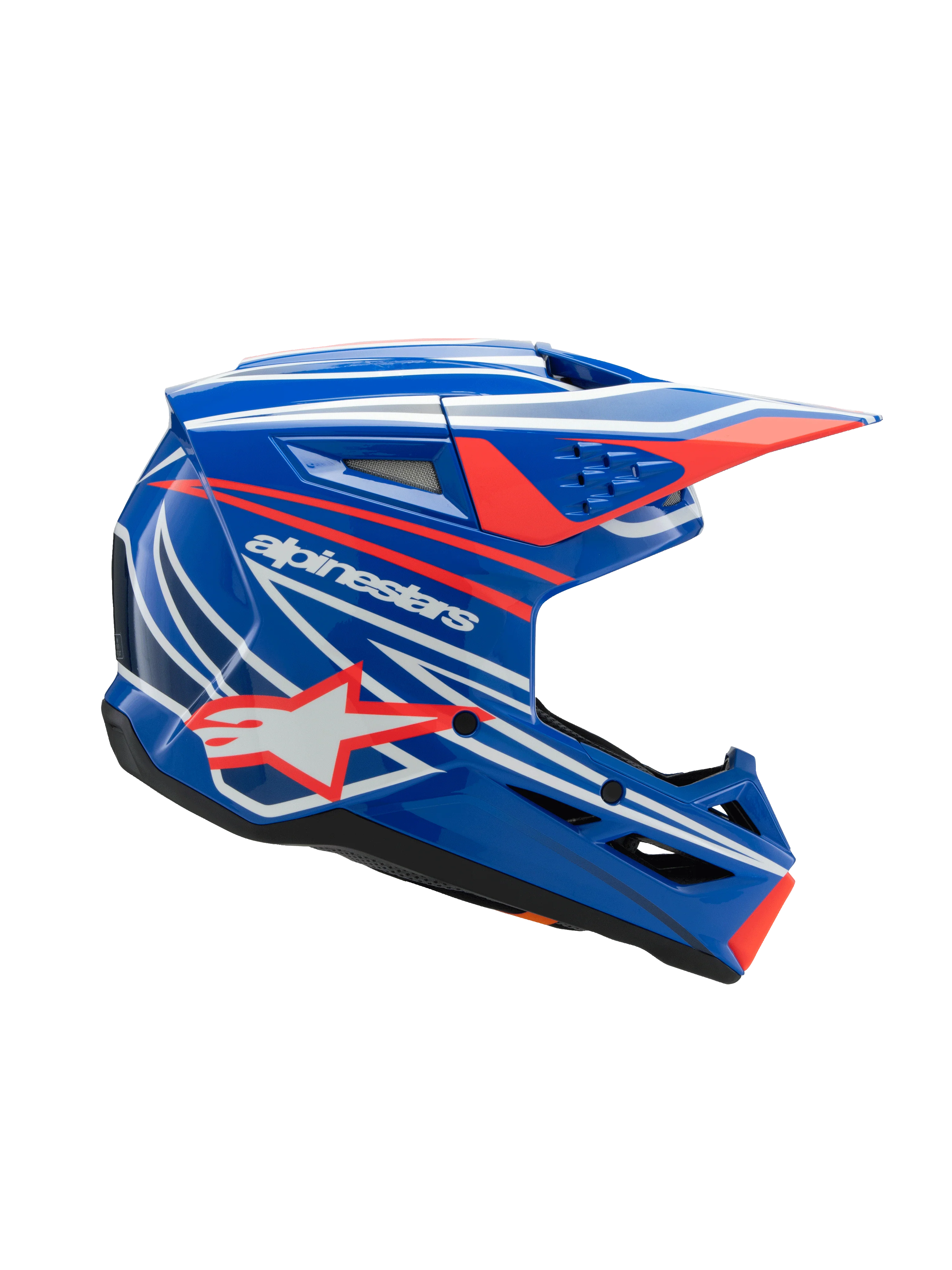 Alpinestars - 2025 SM3 Youth Wurx Blue Red White Black Glossy MX Helmet - Image 3