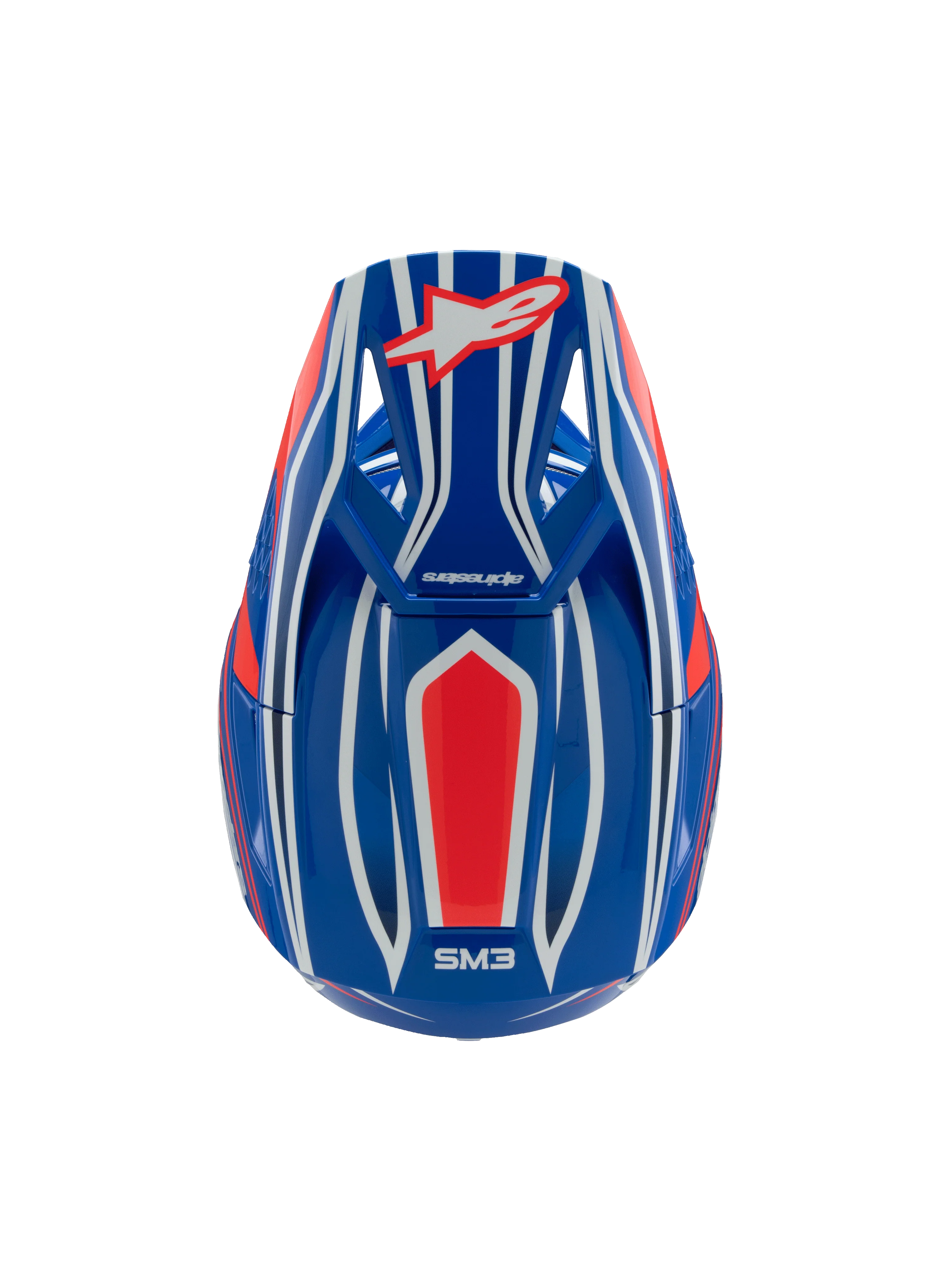 Alpinestars - 2025 SM3 Youth Wurx Blue Red White Black Glossy MX Helmet - Image 6