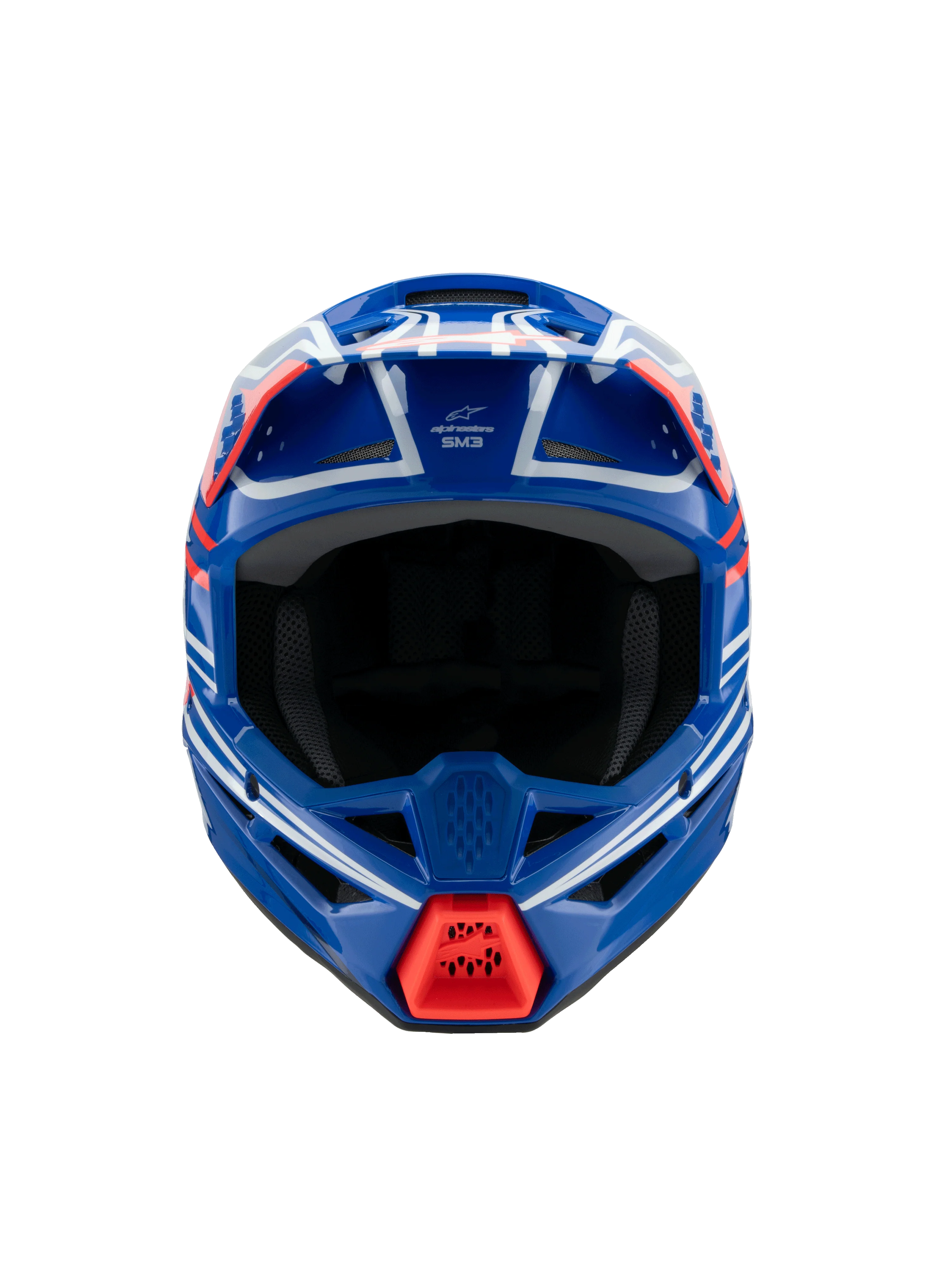 Alpinestars - 2025 SM3 Youth Wurx Blue Red White Black Glossy MX Helmet - Image 7