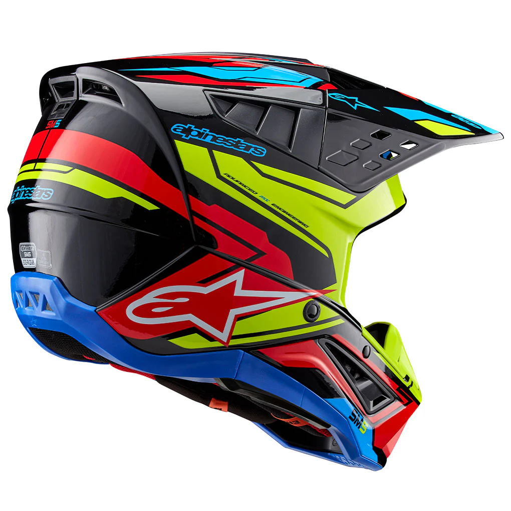 Alpinestars - 2025 SM5 Action 2 Black/Yellow/Red Helmet - Image 2