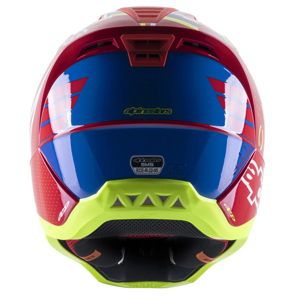 Alpinestars - 2023 SM5 Action Red/Yellow Helmet - Image 5