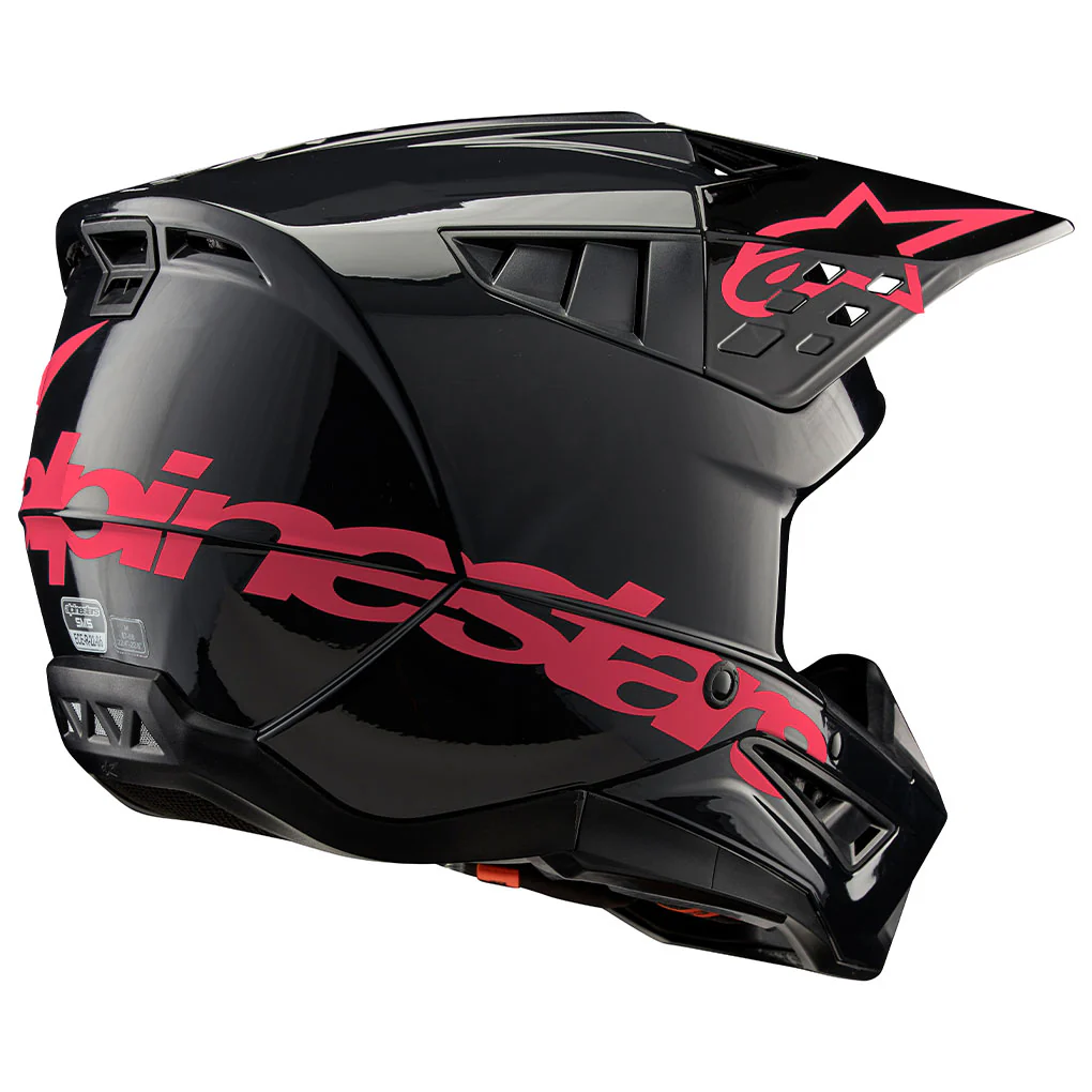 Alpinestars - 2025 SM5 Corp Black/Pink Gloss Gloss Helmet - Image 2