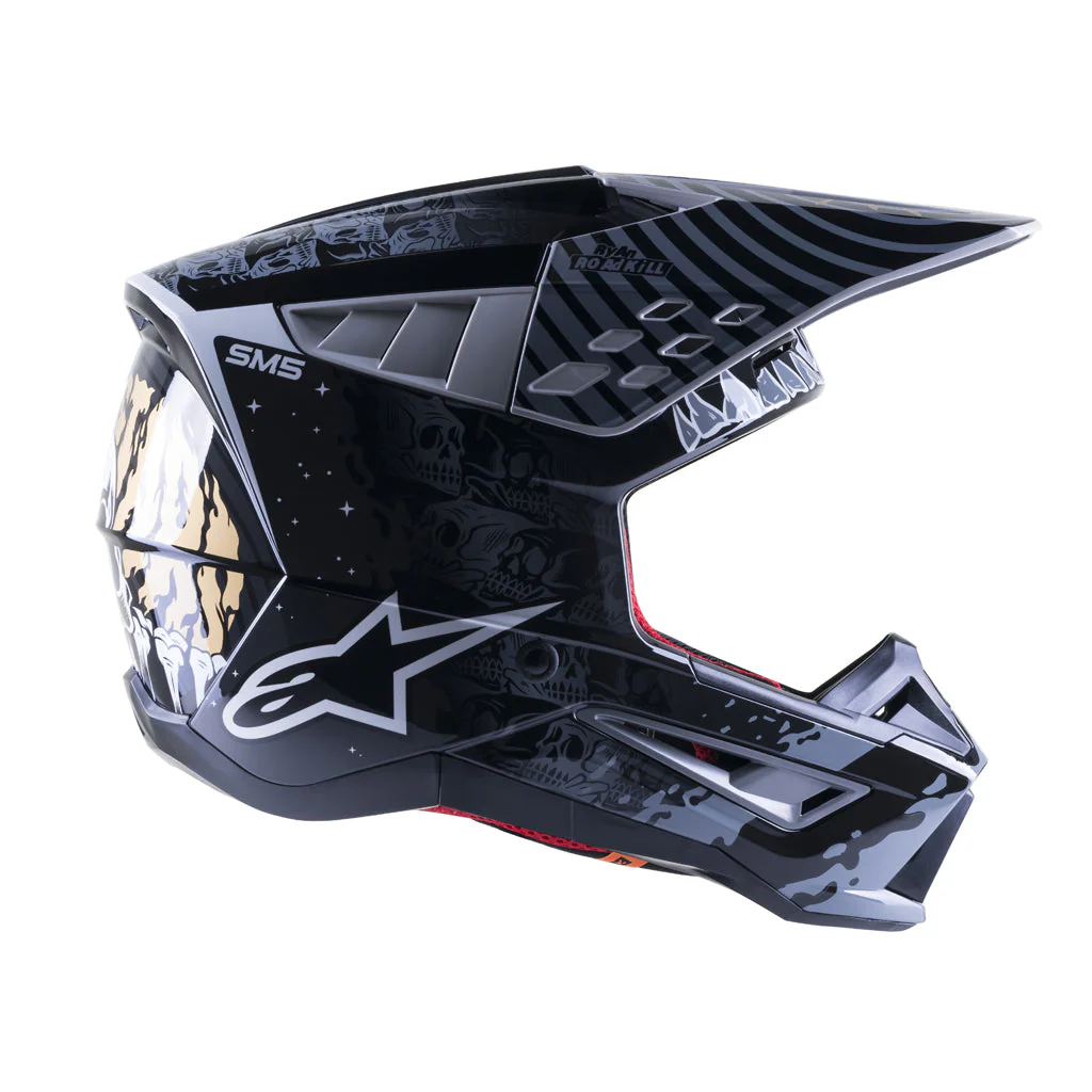 Alpinestars - 2023 SM5 Solar Flare Black/Grey Helmet - Image 3
