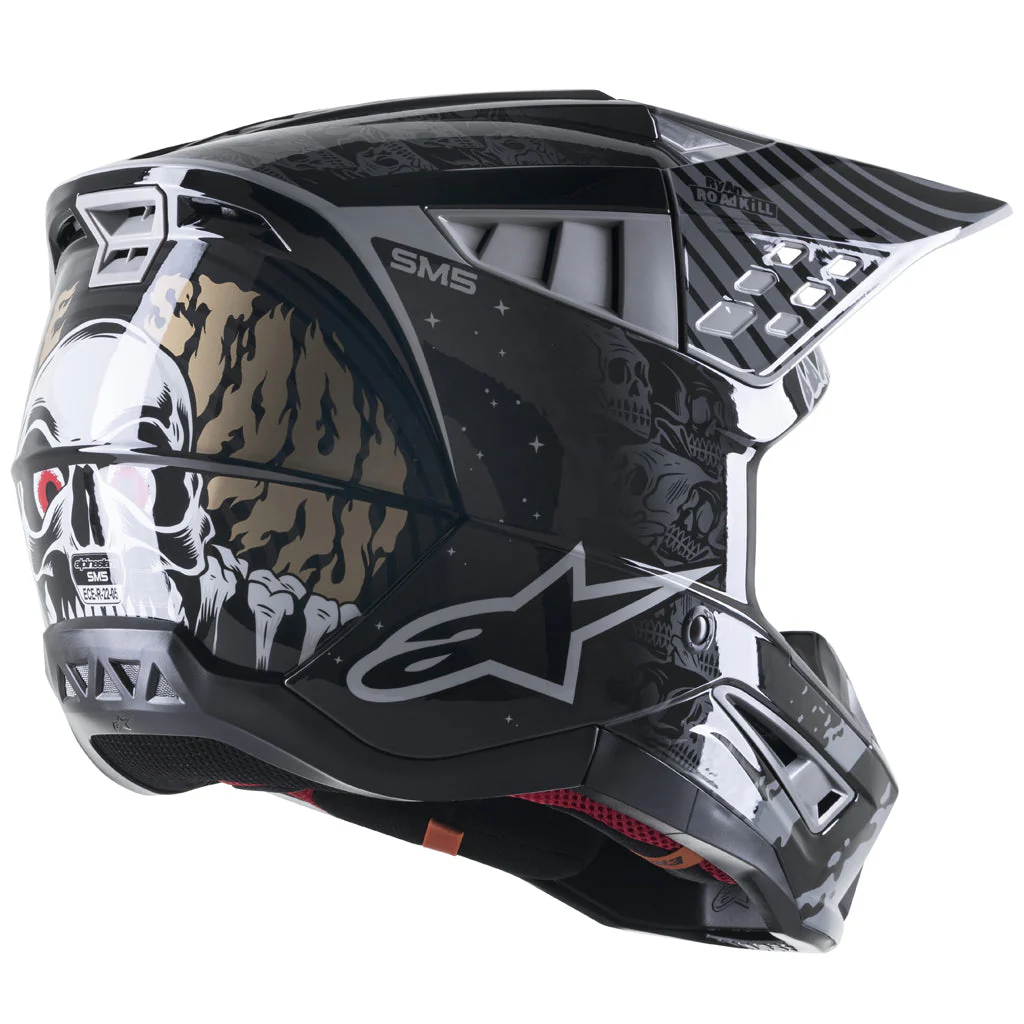 Alpinestars - 2023 SM5 Solar Flare Black/Grey Helmet - Image 4