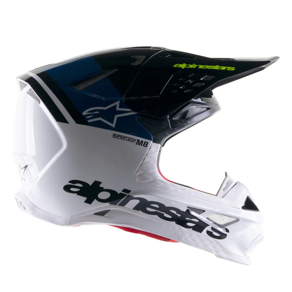 Alpinestars - S-M8 Radium Blue/White Helmet - Image 3