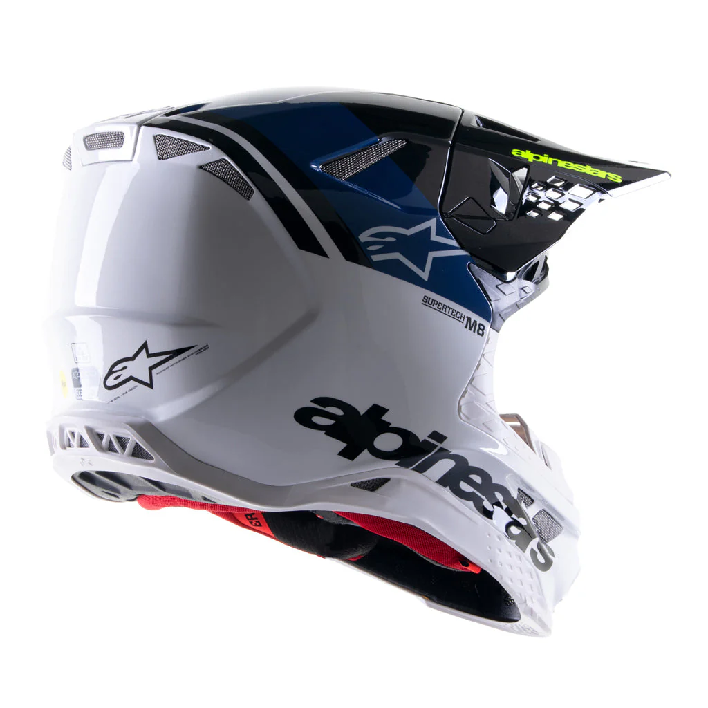 Alpinestars - S-M8 Radium Blue/White Helmet - Image 4