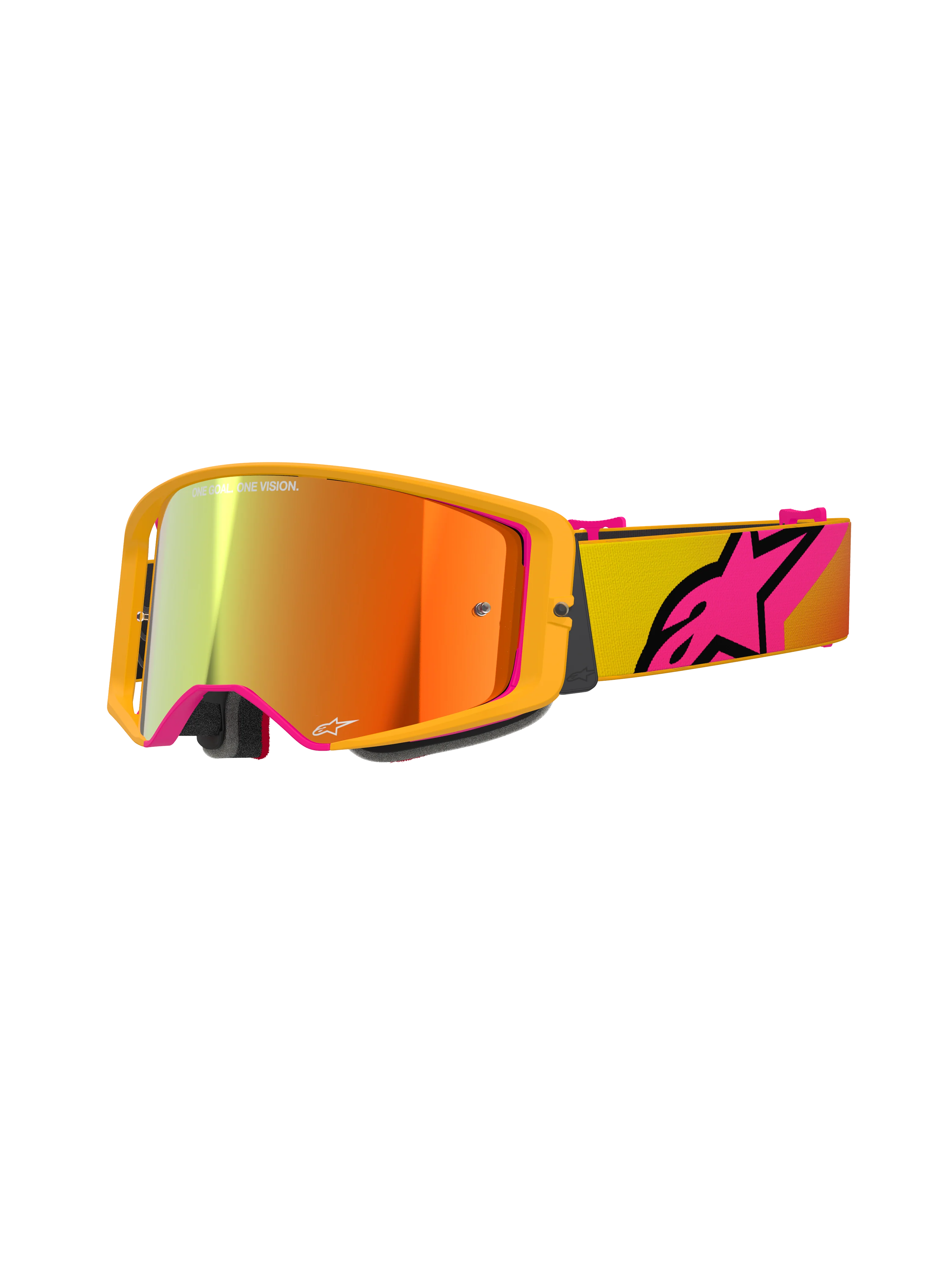 Alpinestars - Supertech Corp Yellow/Pink Mirror Lens Goggle