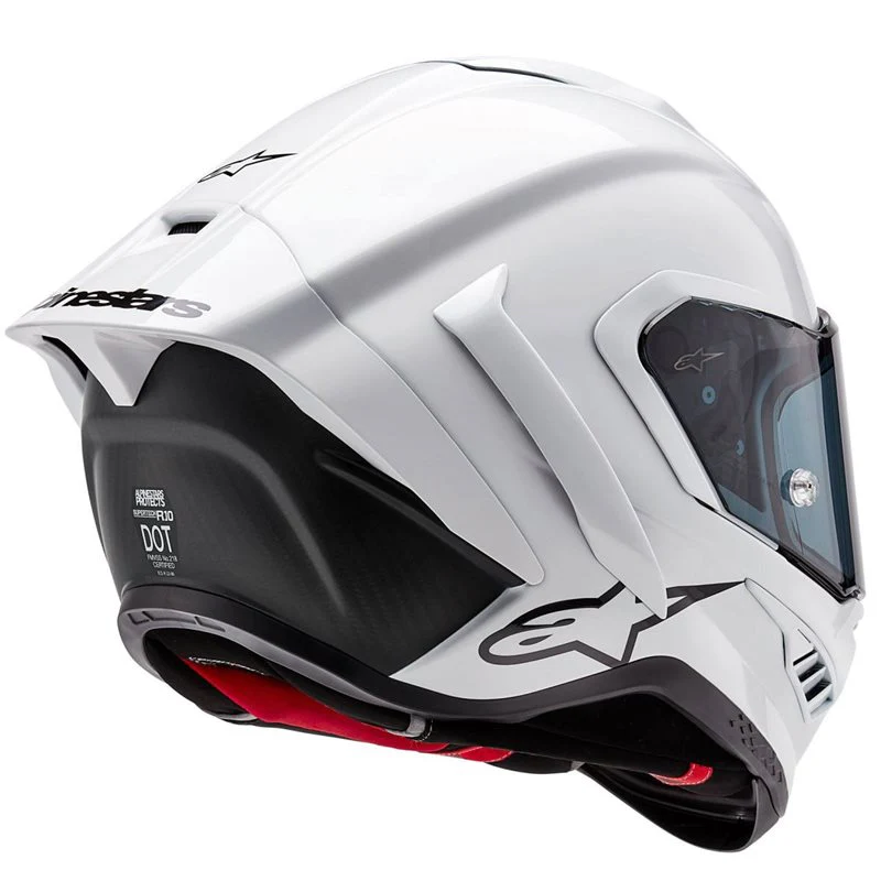 Alpinestars - Supertech SR10 Solid White/Black Helmet - Image 2