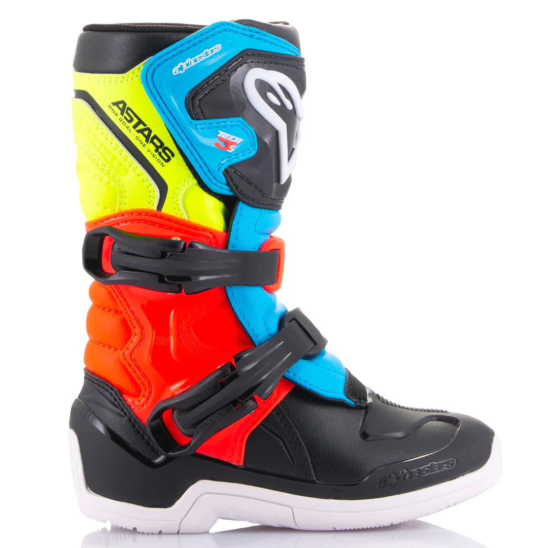 Alpinestars - Tech 3s Kids Black/Fluro/Red Boots - Image 3