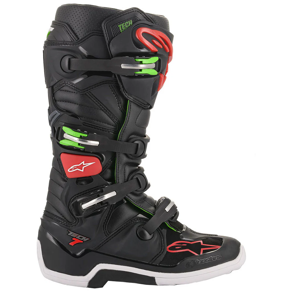 Alpinestars - Tech 7 Black/Red/Green MX Boots - Image 2