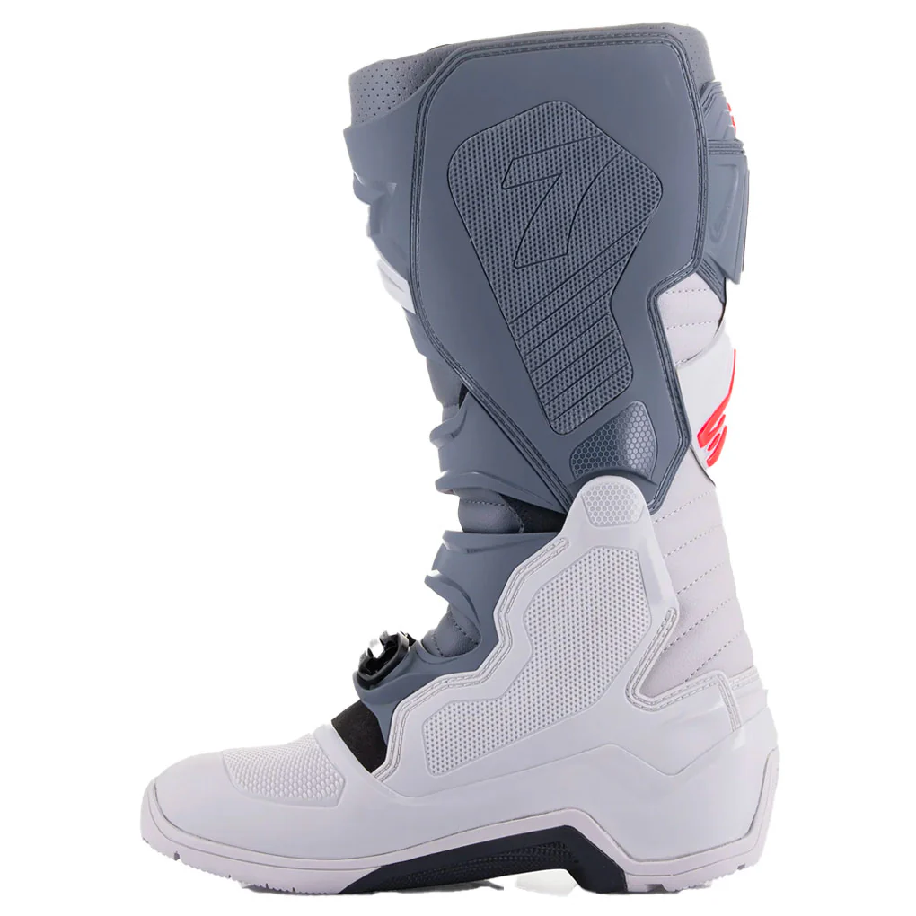 Alpinestars - Tech 7 Enduro Light Grey/Dark Grey/Bright Red MX Boots - Image 3