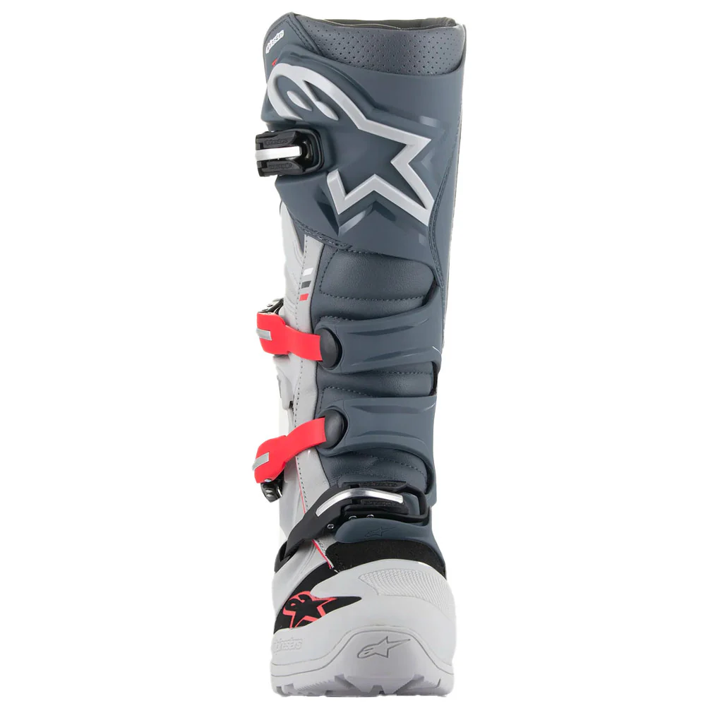 Alpinestars - Tech 7 Enduro Light Grey/Dark Grey/Bright Red MX Boots - Image 4
