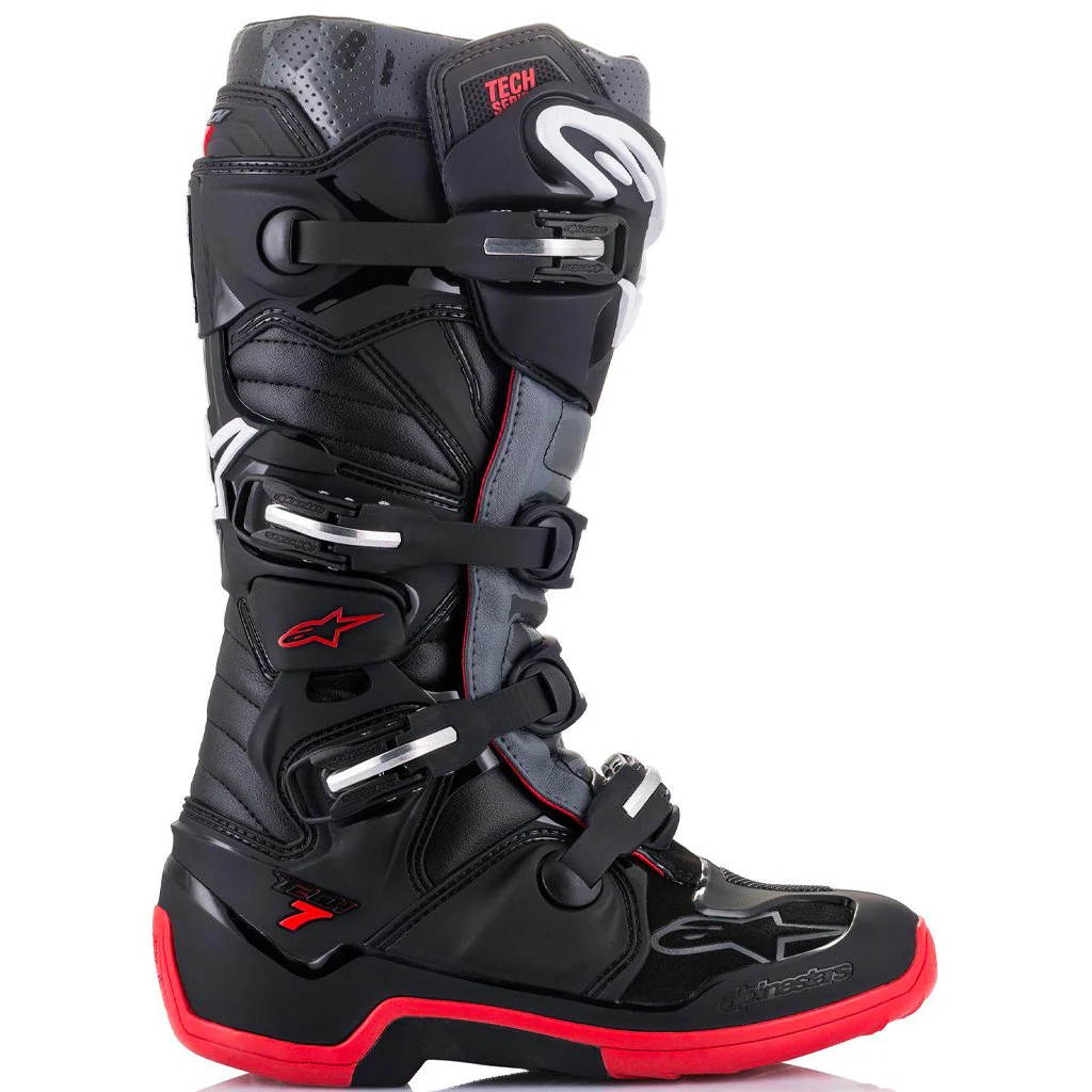 Alpinestars - Tech 7 Black/Grey/Red MX Boots - Image 3