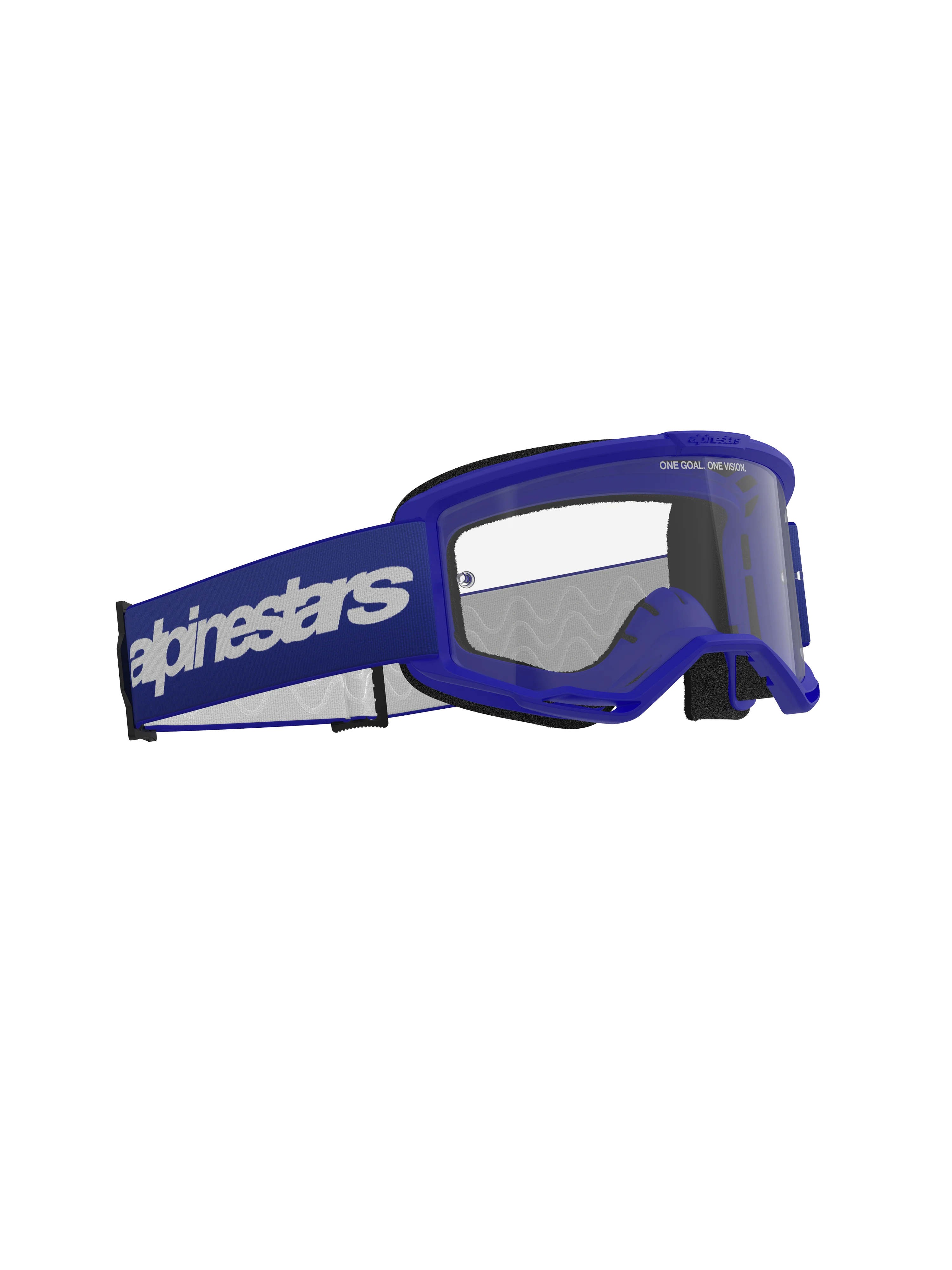 Alpinestars - Vision 3 Wordmark Blue Clear Lens Goggle - Image 2