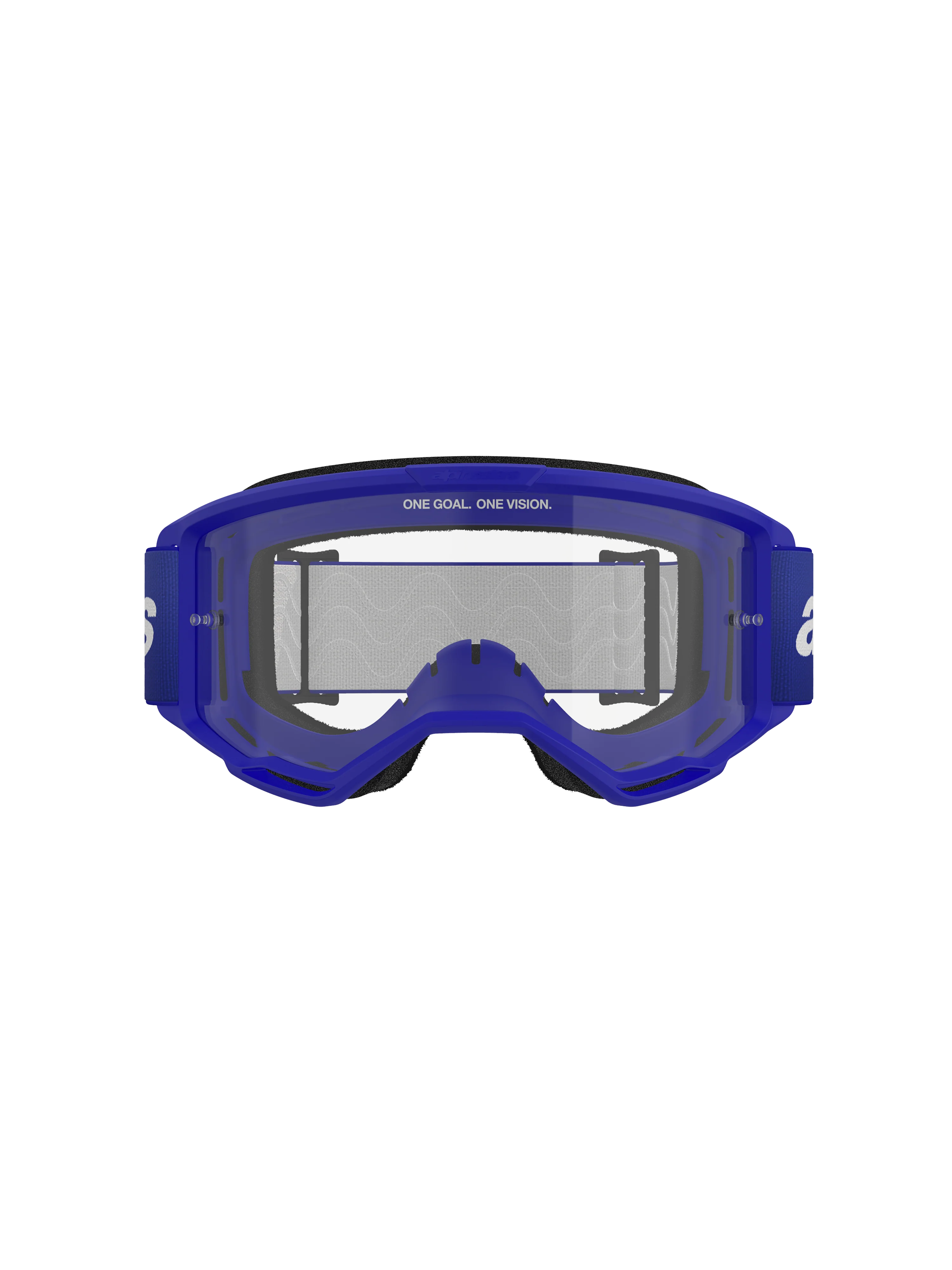 Alpinestars - Vision 3 Wordmark Blue Clear Lens Goggle - Image 3