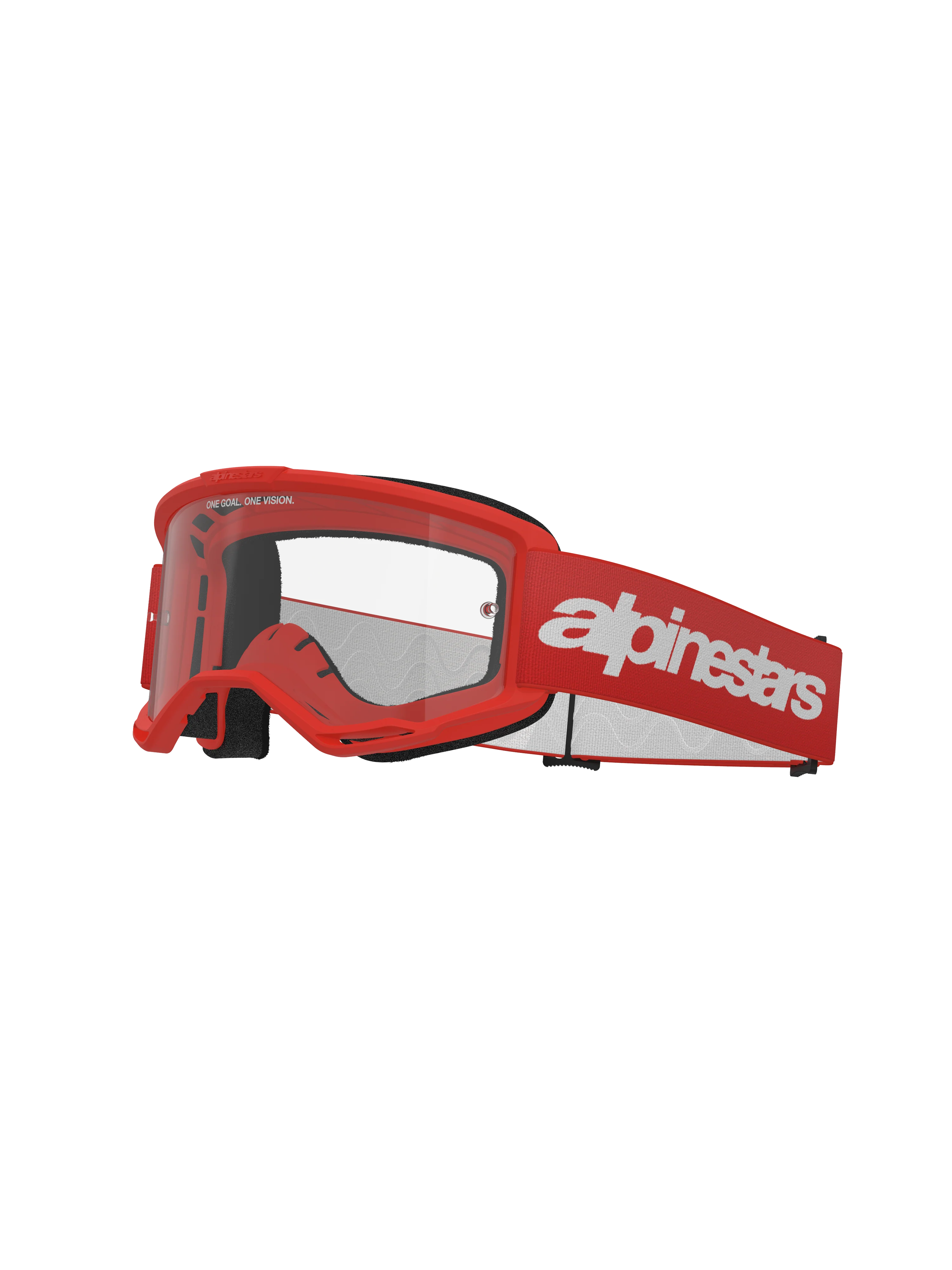 Alpinestars - Vision 3 Wordmark Red Clear Lens Goggle