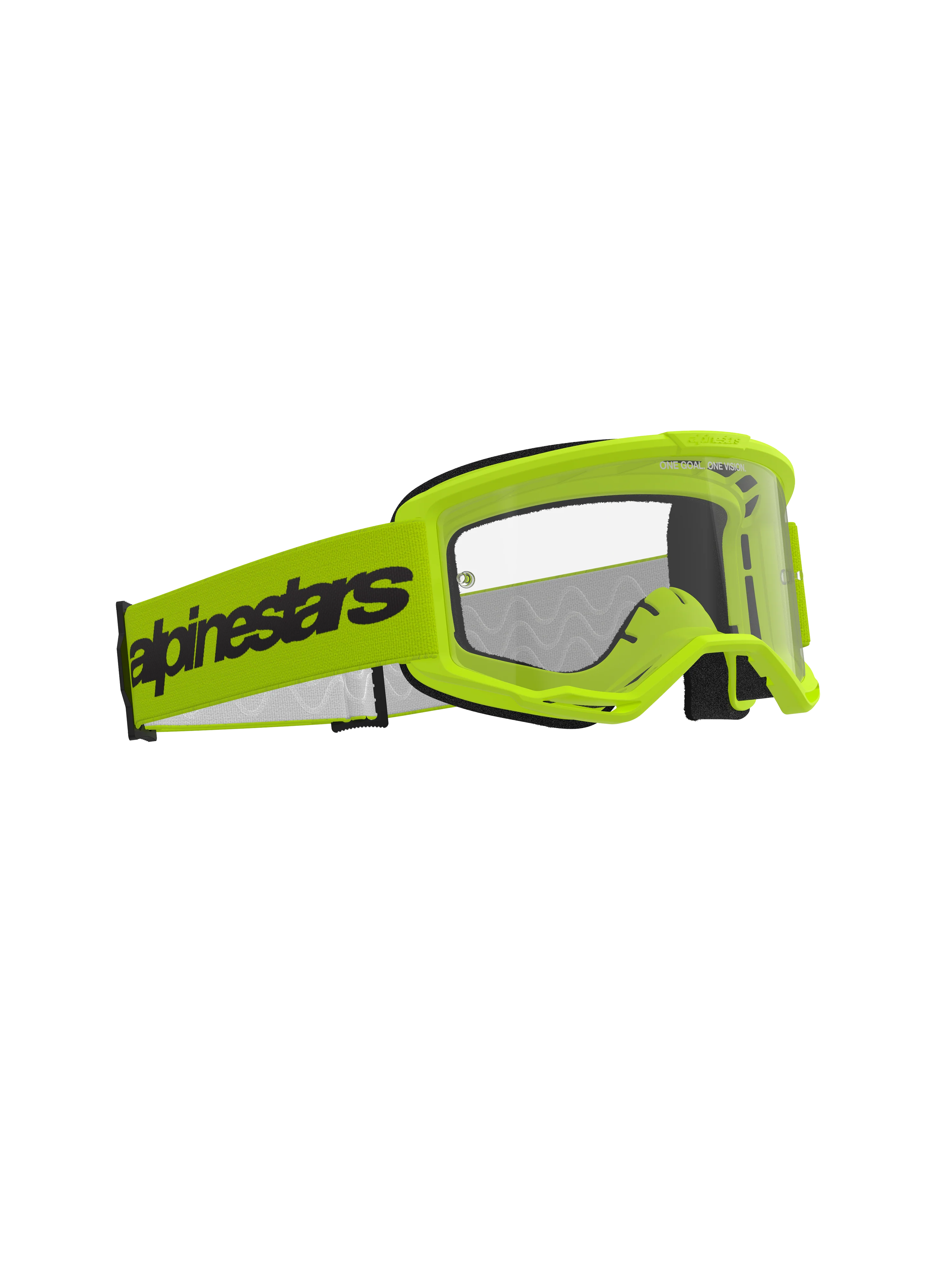 Alpinestars - Vision 3 Wordmark Yellow Clear Lens Goggle - Image 2