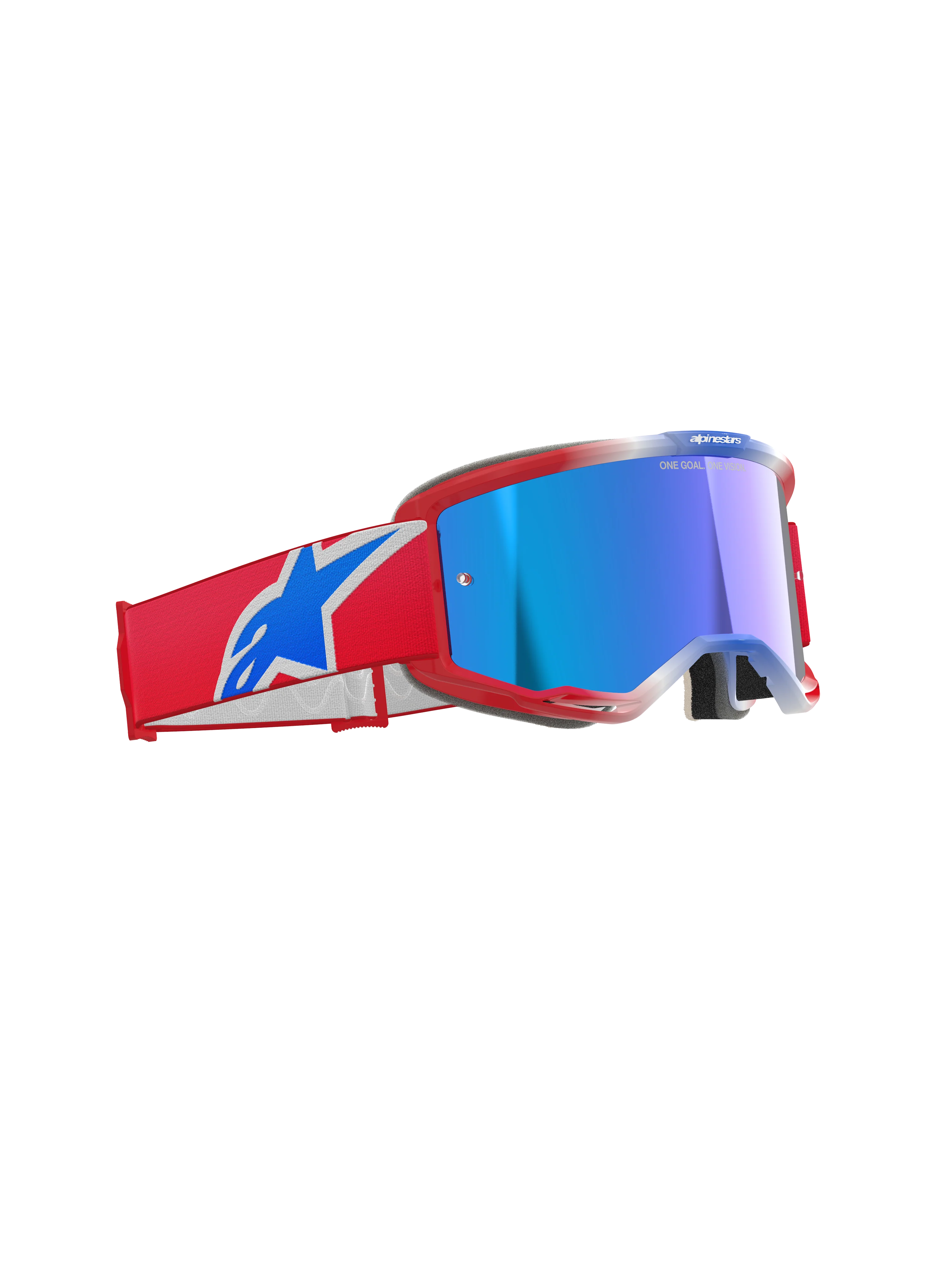 Alpinestars - Vision 5 Corp Red/White/Blue Mirror Lens Goggle - Image 2