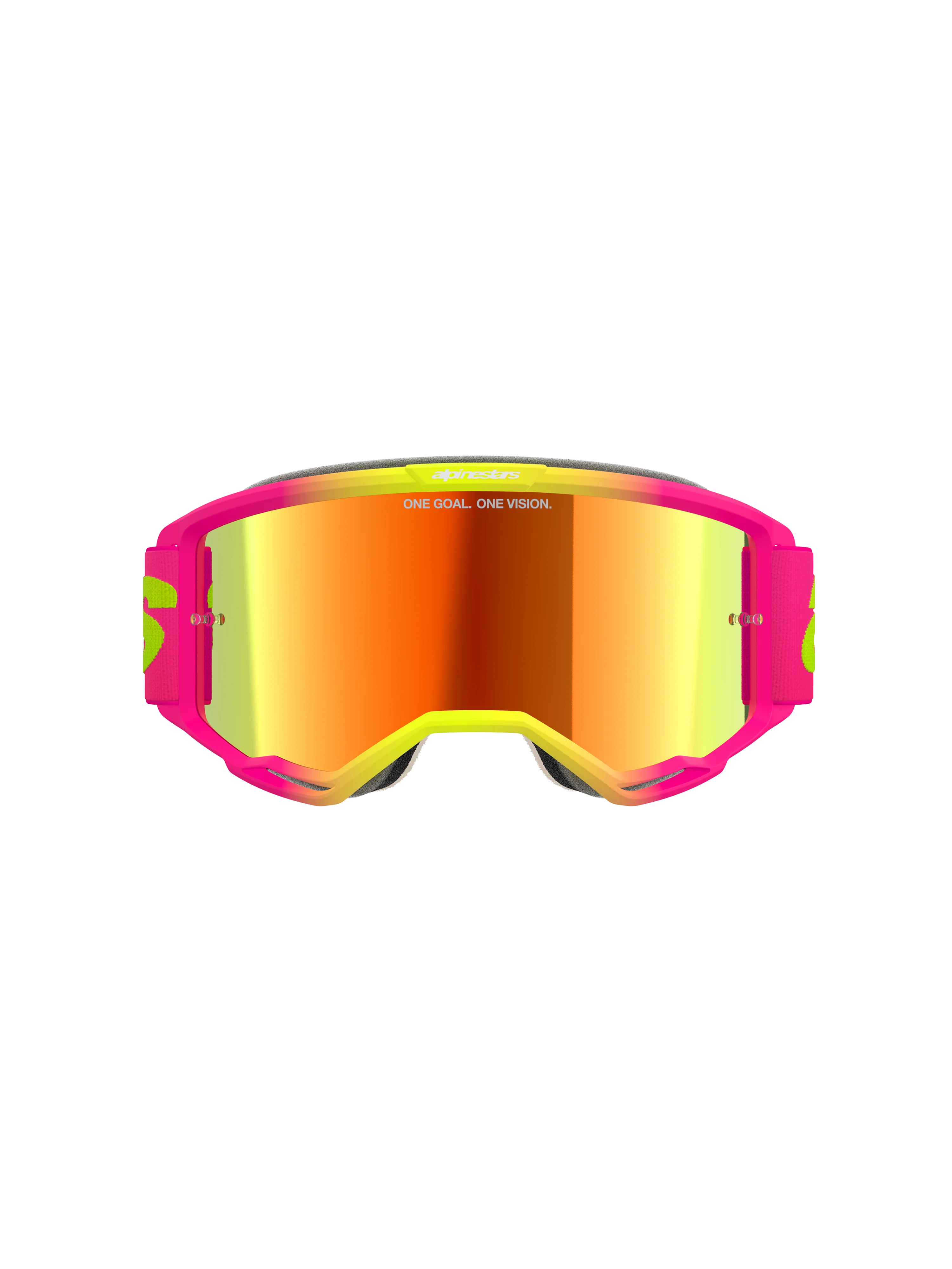 Alpinestars - Vision 5 Wordmark Pink/Yellow Mirror Lens Goggle - Image 3