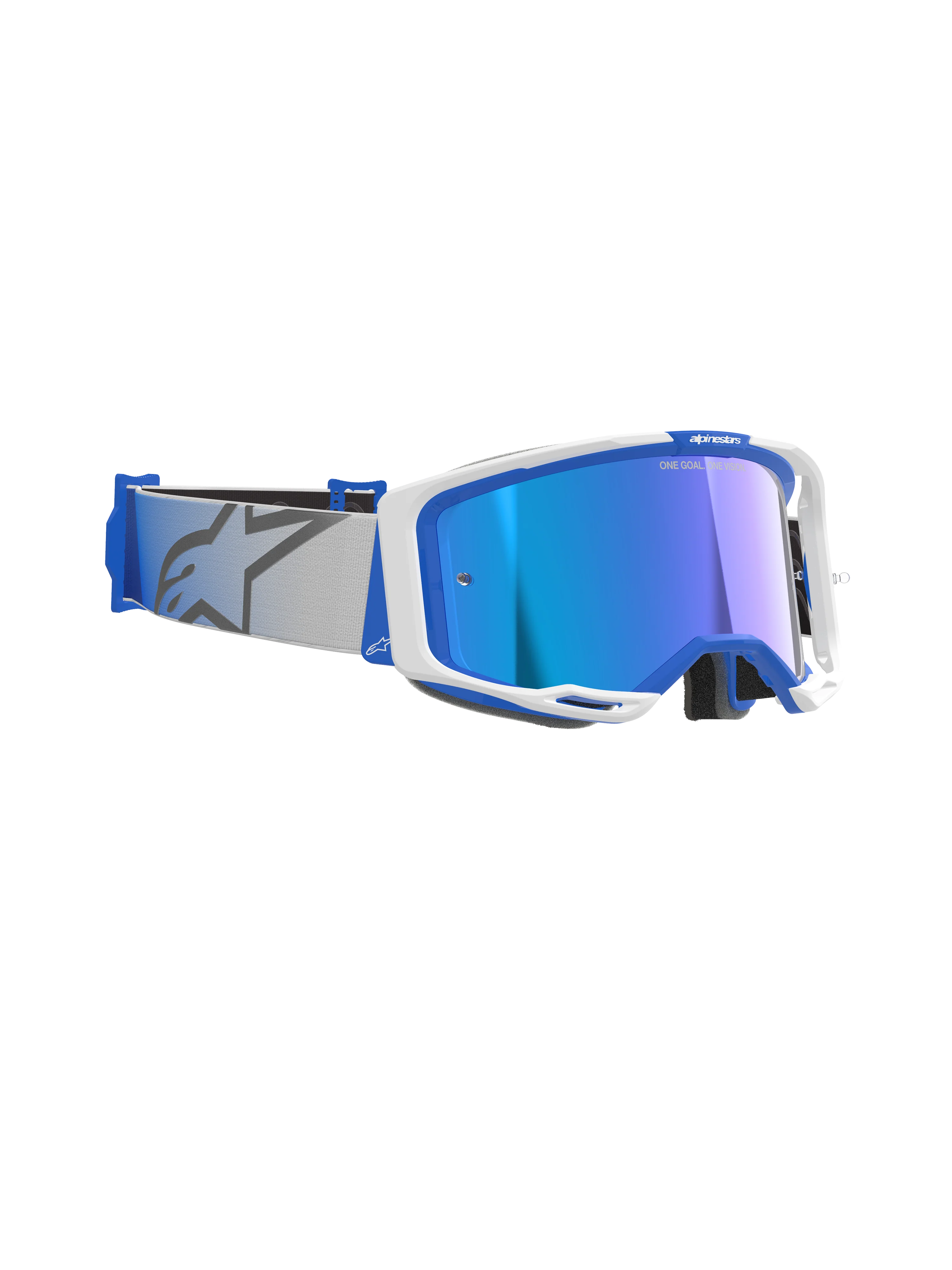 Alpinestars - Vision 8 Corp Blue/White Mirror Lens Goggle - Image 2
