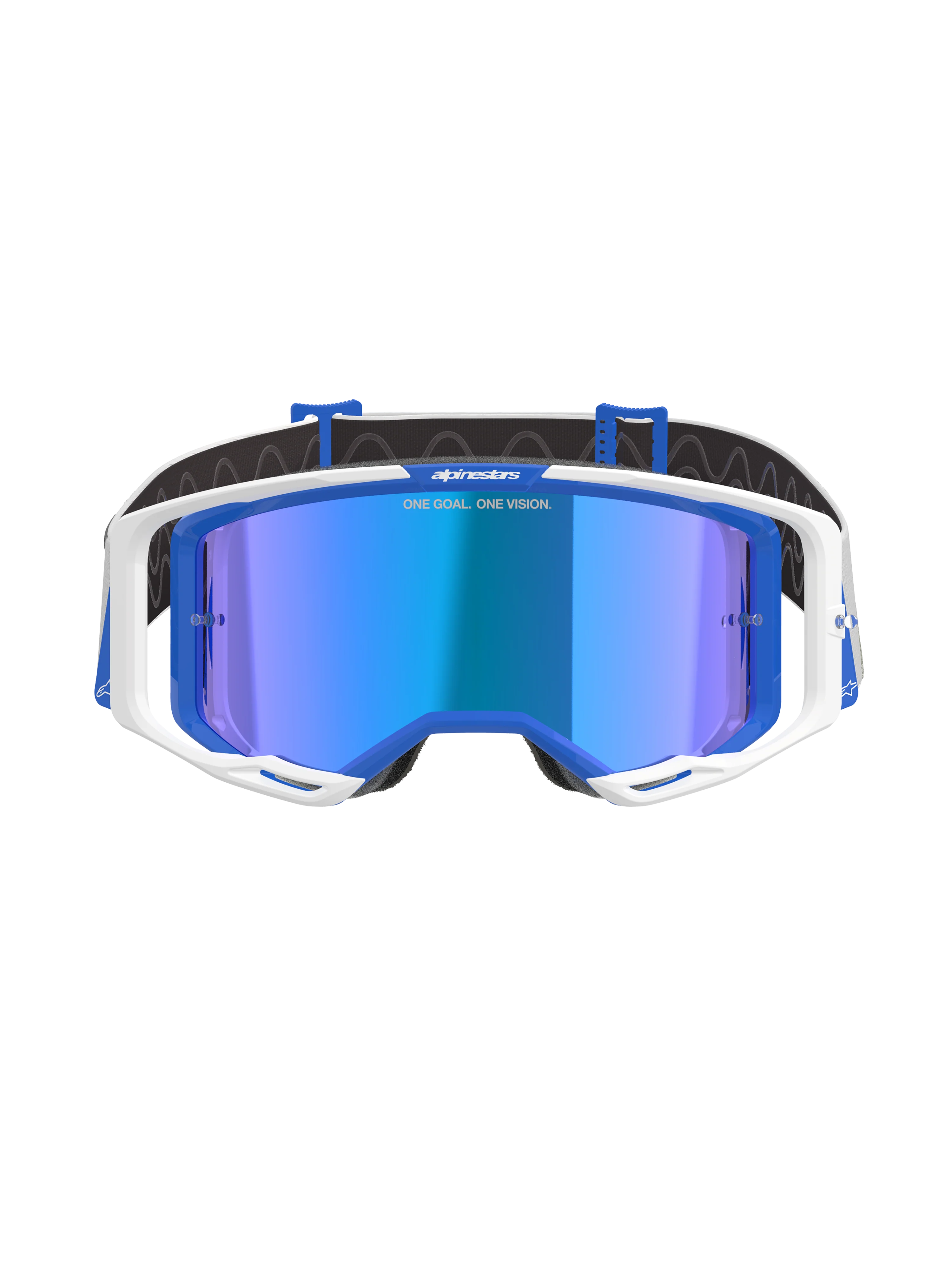 Alpinestars - Vision 8 Corp Blue/White Mirror Lens Goggle - Image 3