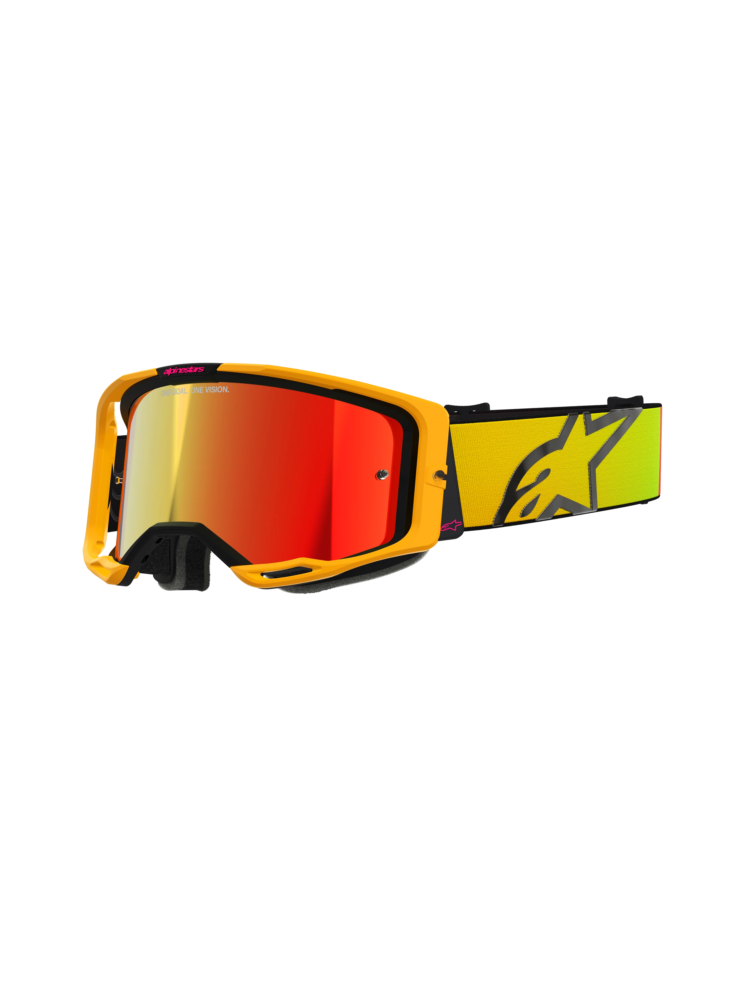 Alpinestars - Vision 8 Corp Yellow/Pink Mirror Lens Goggle