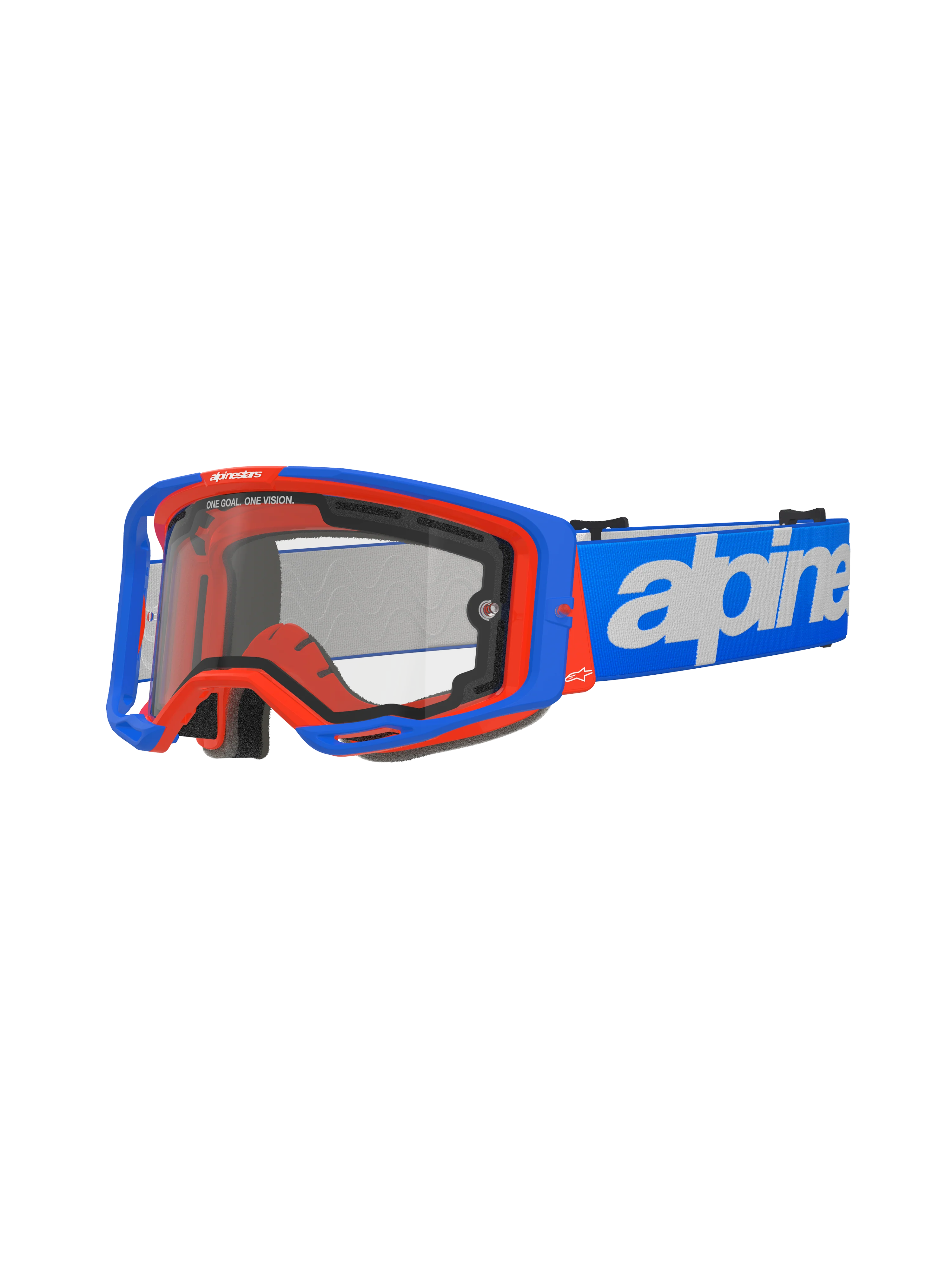 Alpinestars - Vision 8 Wordmark Blue/Orange Dual Pane Lens Goggle