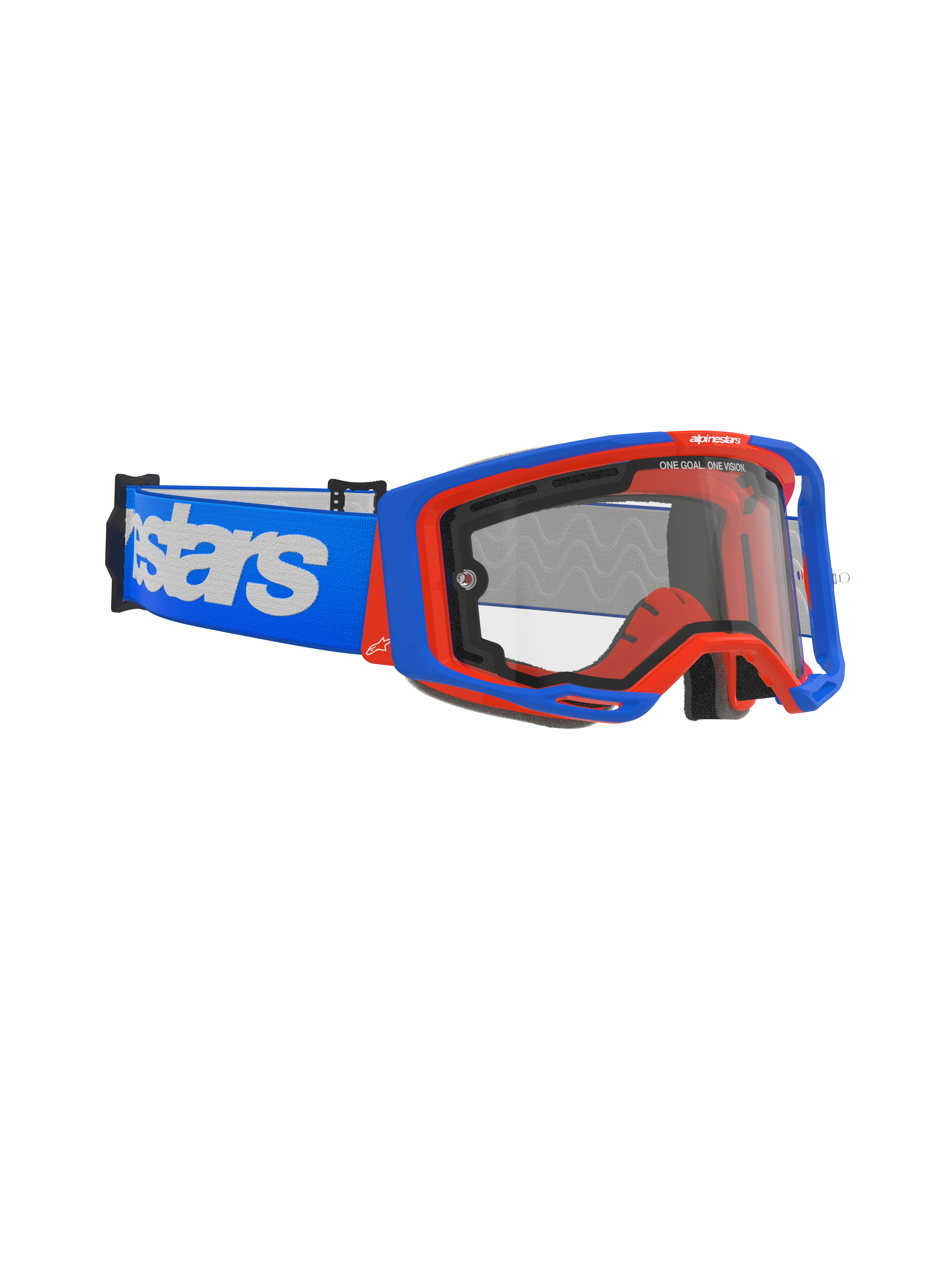 Alpinestars - Vision 8 Wordmark Blue/Orange Dual Pane Lens Goggle - Image 2