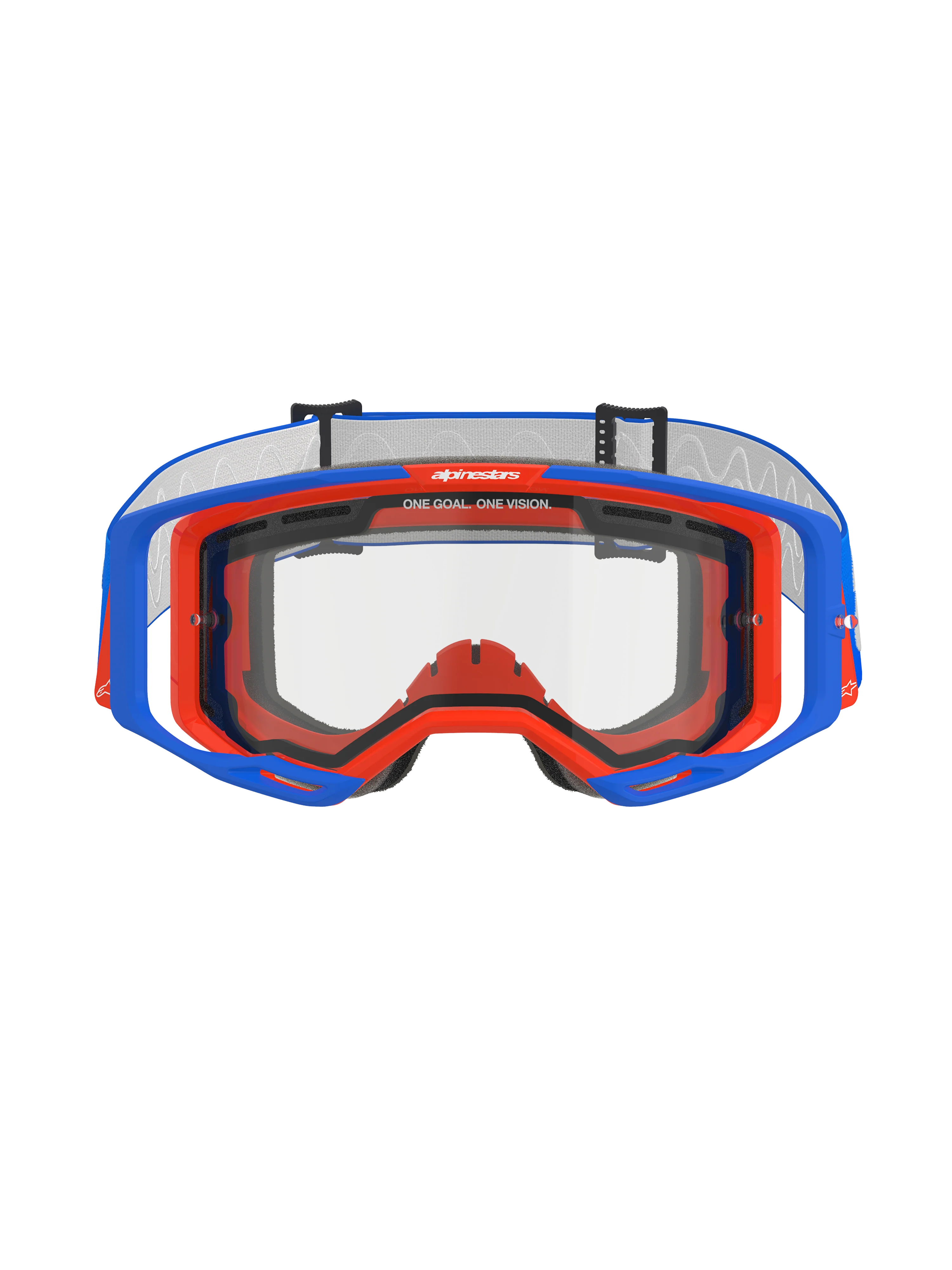 Alpinestars - Vision 8 Wordmark Blue/Orange Dual Pane Lens Goggle - Image 3