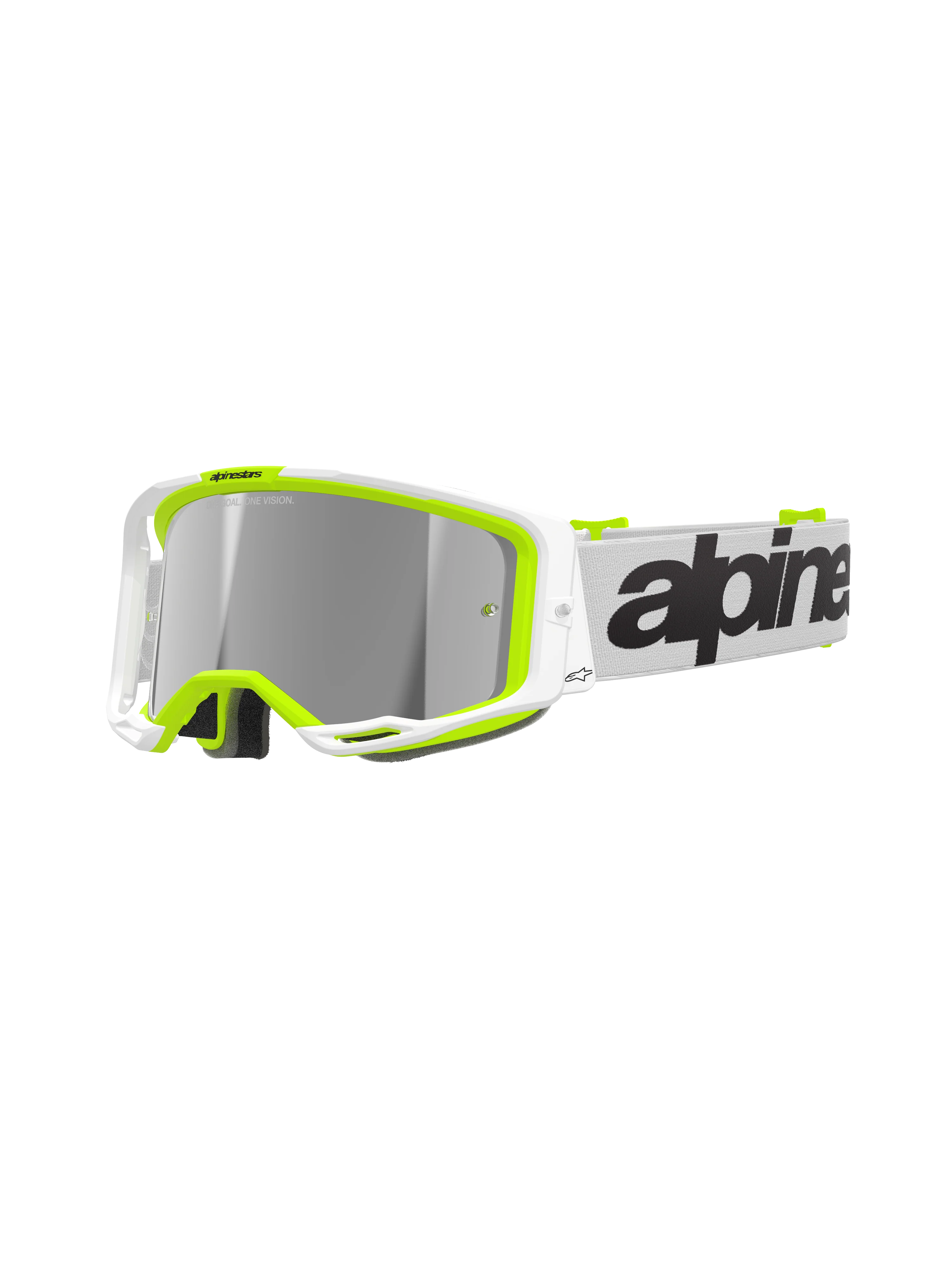 Alpinestars - Vision 8 Wordmark White/Yellow Mirror Lens Goggle