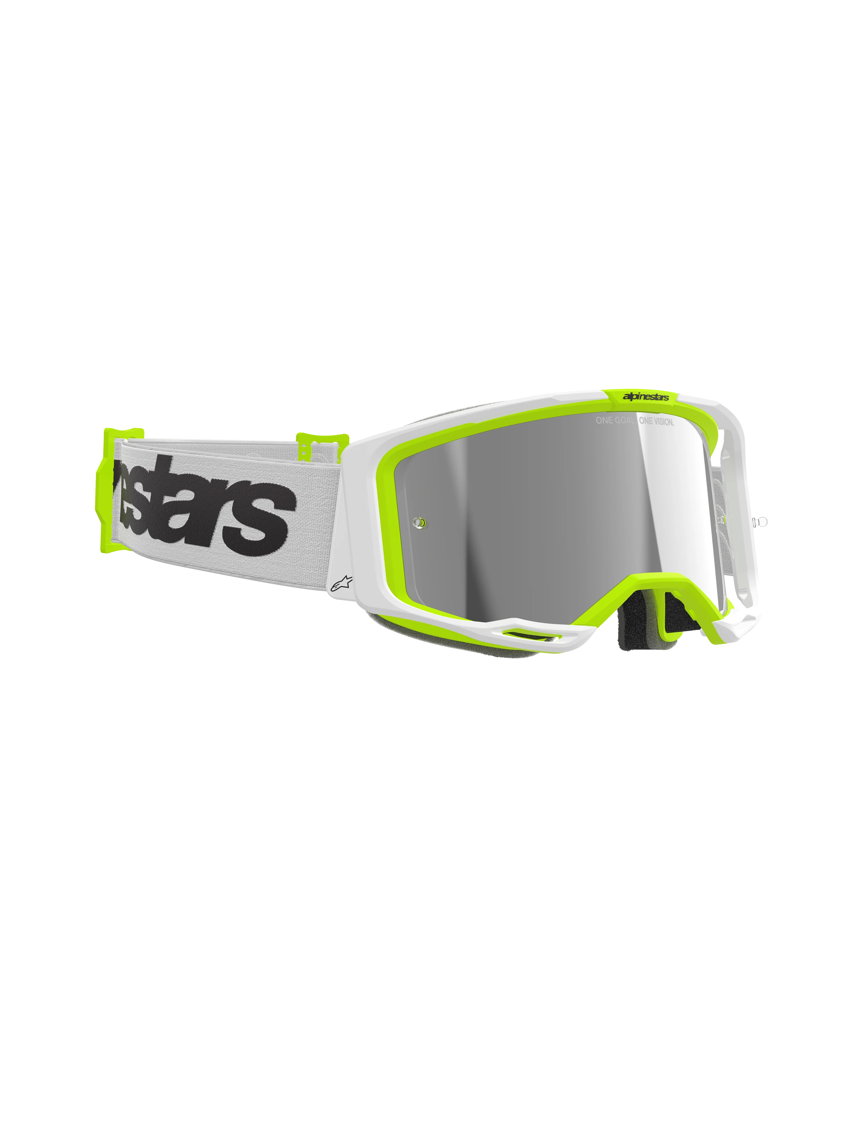Alpinestars - Vision 8 Wordmark White/Yellow Mirror Lens Goggle - Image 2