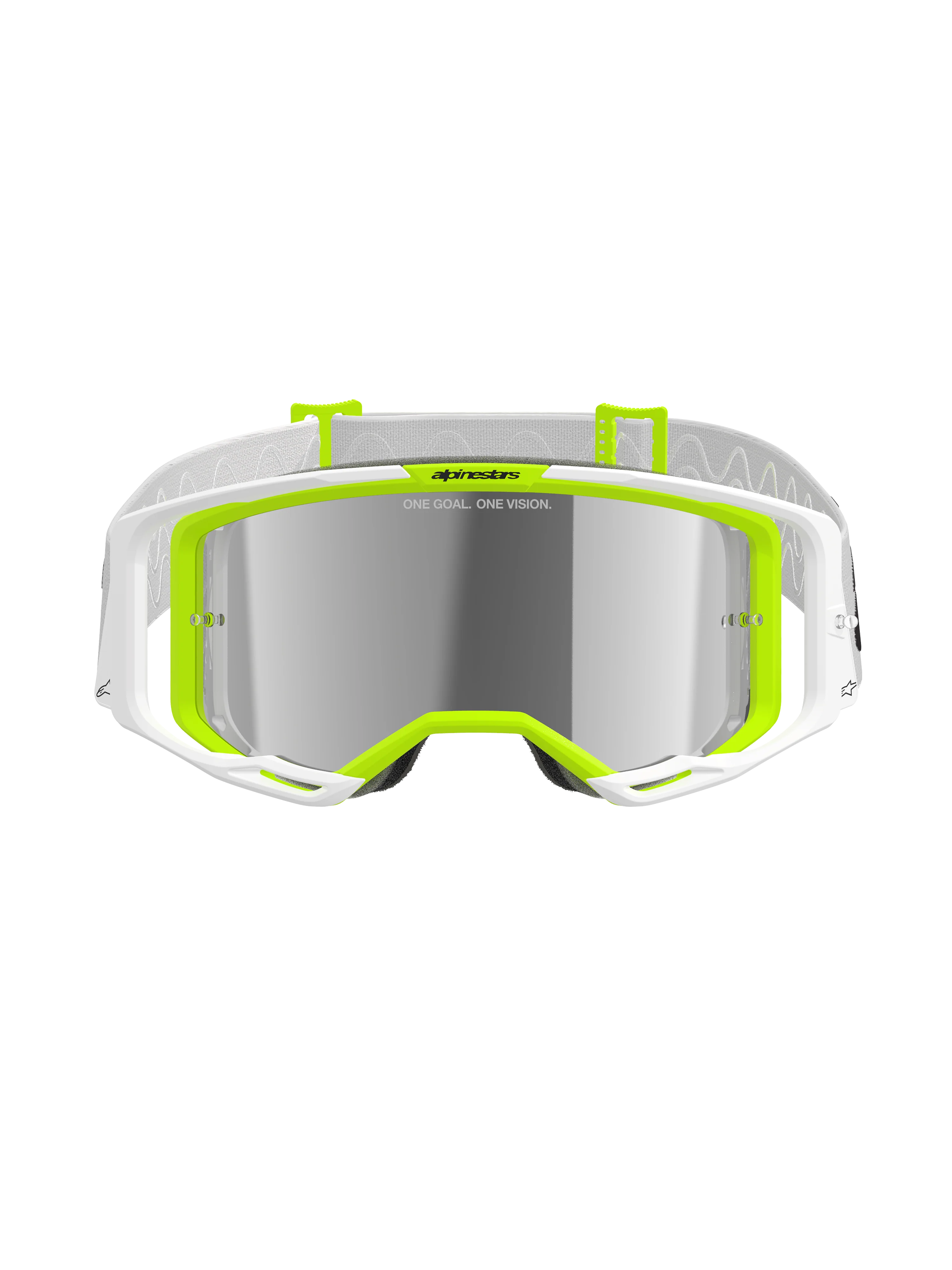Alpinestars - Vision 8 Wordmark White/Yellow Mirror Lens Goggle - Image 3