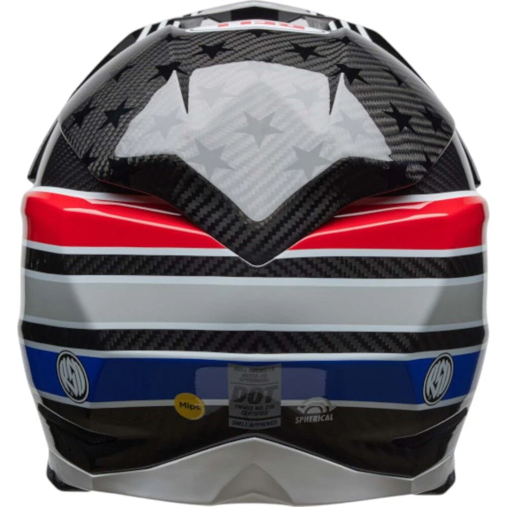 Bell - 2025 Moto 10 Spherical RSD Old Glory Red/Blue Helmet - Image 3