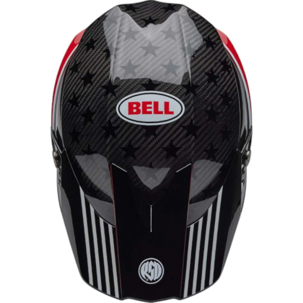 Bell - 2025 Moto 10 Spherical RSD Old Glory Red/Blue Helmet - Image 4