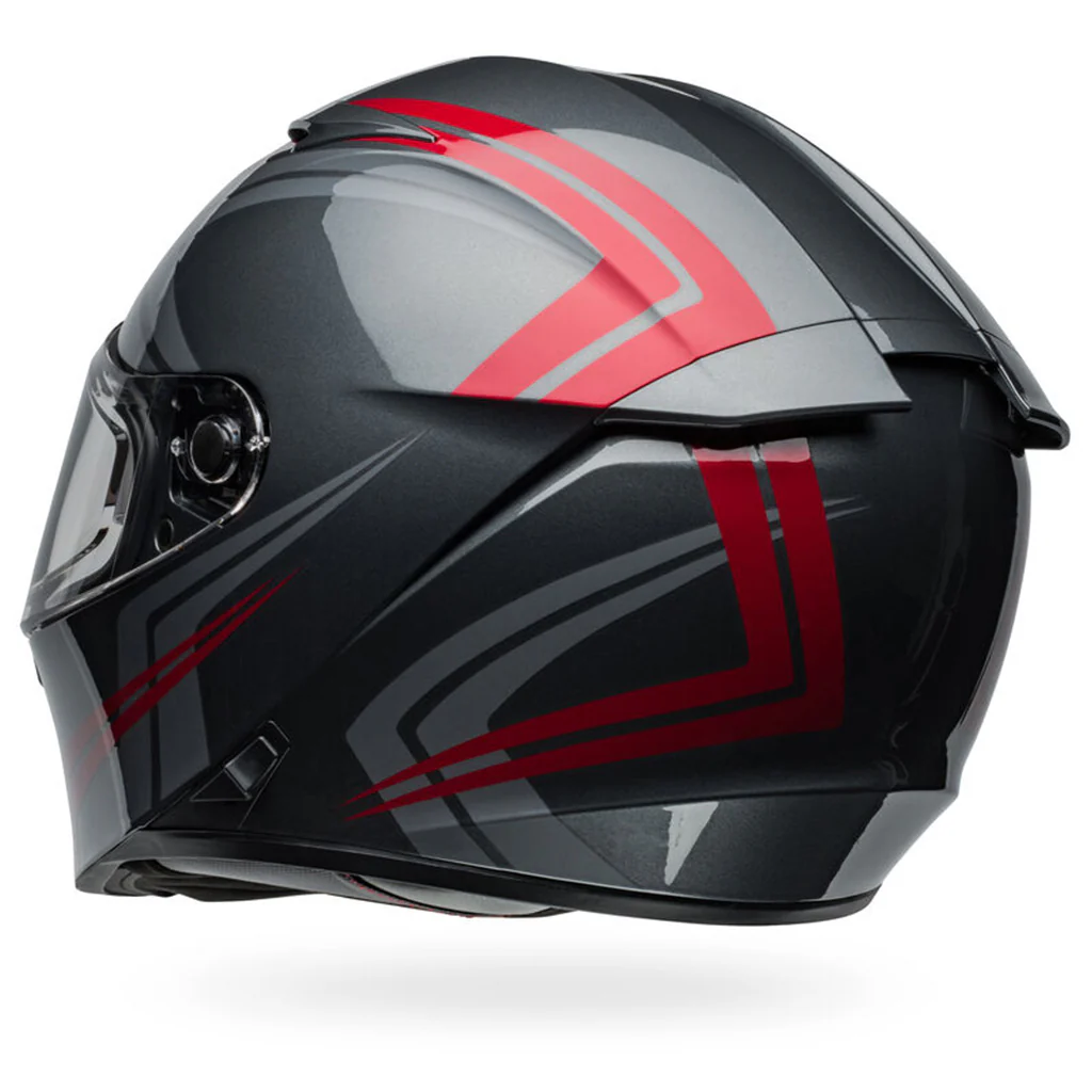 Bell - Lithium Jetstream Gloss Grey/Candy Red Full Face Helmet - Image 3
