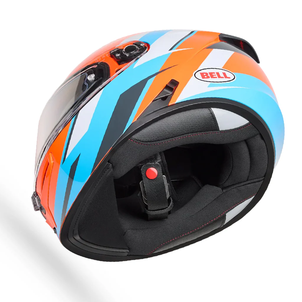Bell - Lithium Nova Orange/Blue Helmet - Image 5