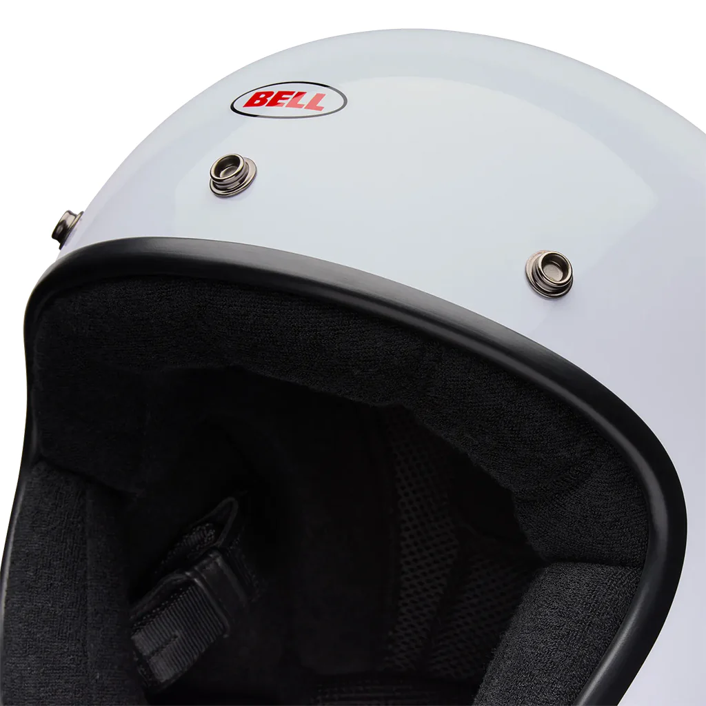 Bell - Magnum Solid Vintage White Open Face Helmet - Image 9