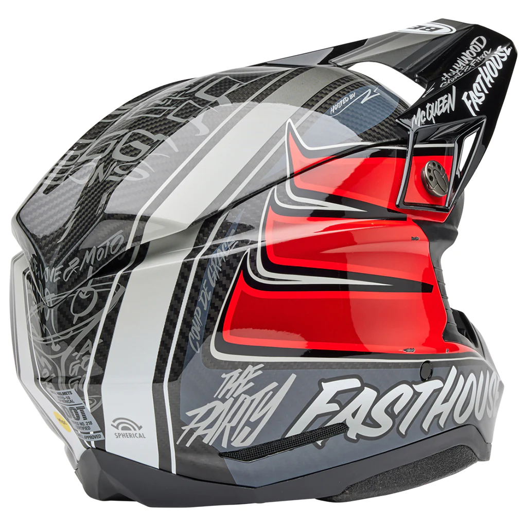Bell - Moto-10 Spherical Fasthouse DITD 25 LE Grey/Red Helmet - Image 7