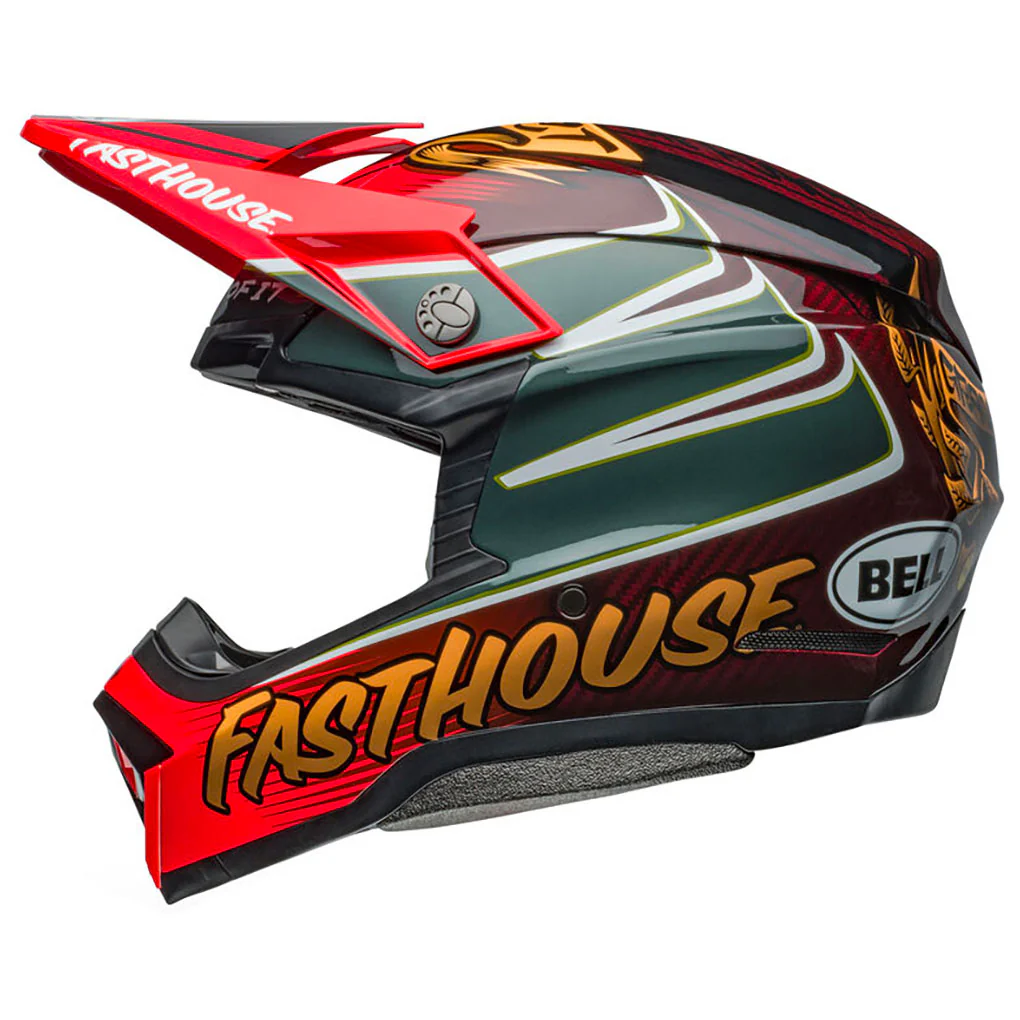 Bell - Moto-10 Spherical Fasthouse DITD Red/Gold Helmet - Image 2