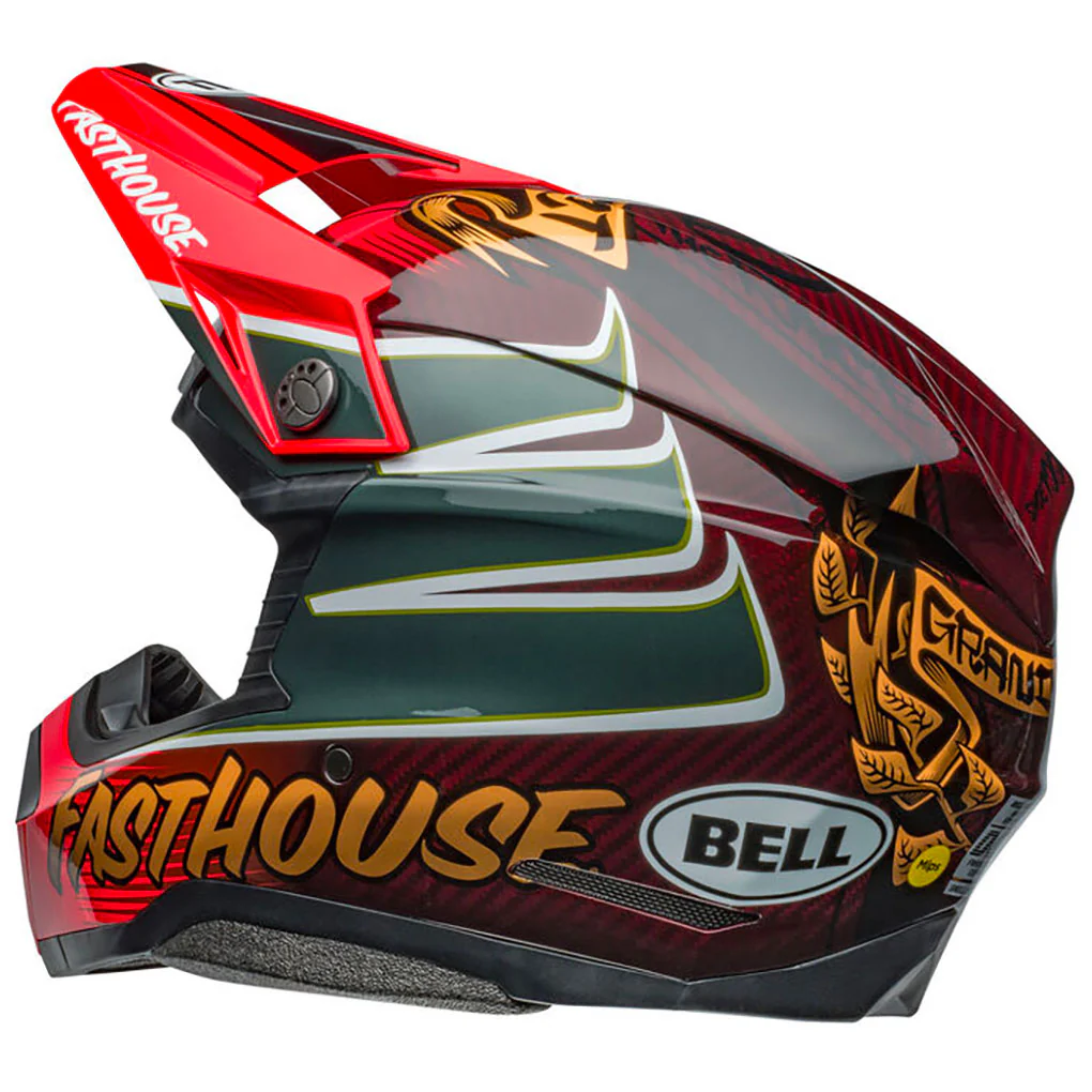 Bell - Moto-10 Spherical Fasthouse DITD Red/Gold Helmet - Image 3