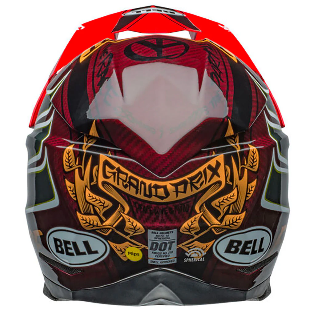 Bell - Moto-10 Spherical Fasthouse DITD Red/Gold Helmet - Image 4